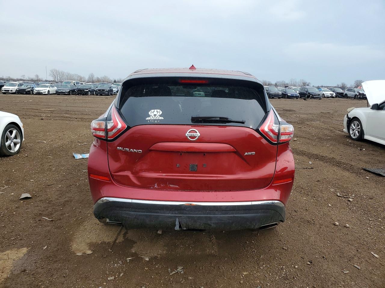 2016 Nissan Murano S Red vin: 5N1AZ2MH3GN106943