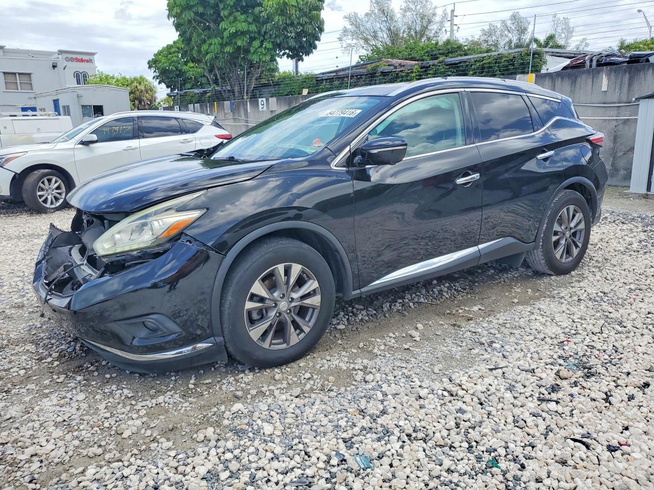 2015 Nissan Murano Sl Black vin: 5N1AZ2MH4FN200165