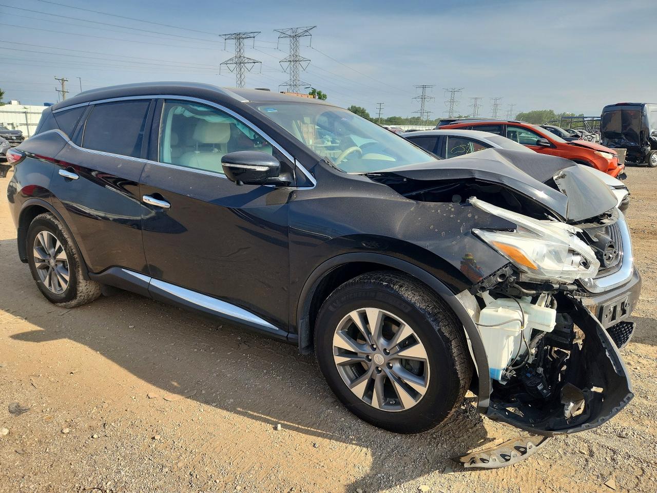 2015 Nissan Murano Sl Черный vin: 5N1AZ2MH4FN201588