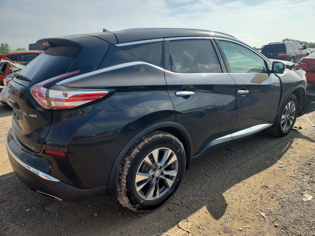 2015 Nissan Murano Sl Черный vin: 5N1AZ2MH4FN201588