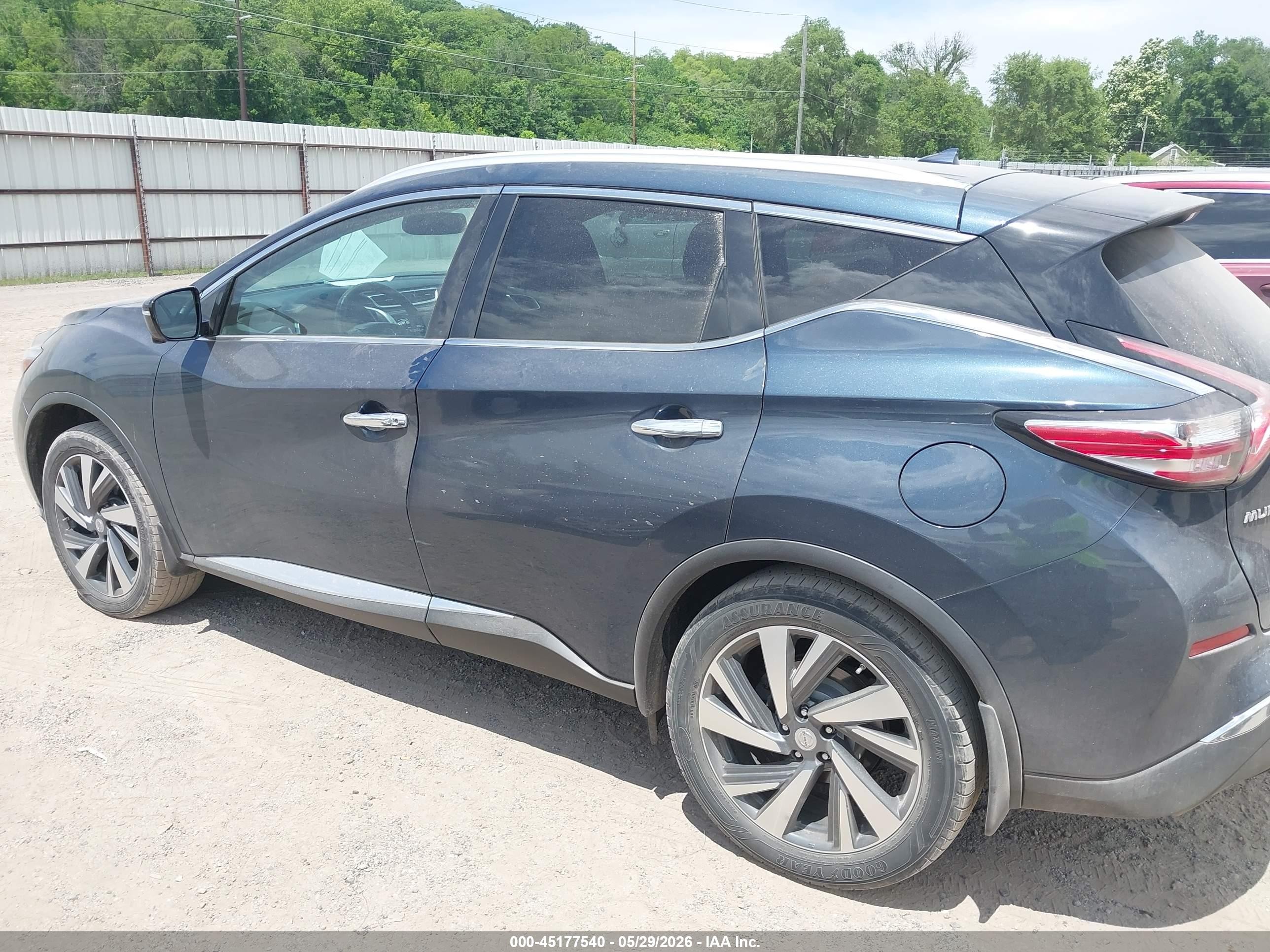 2015 Nissan Murano Platinum Dark Blue vin: 5N1AZ2MH4FN204507