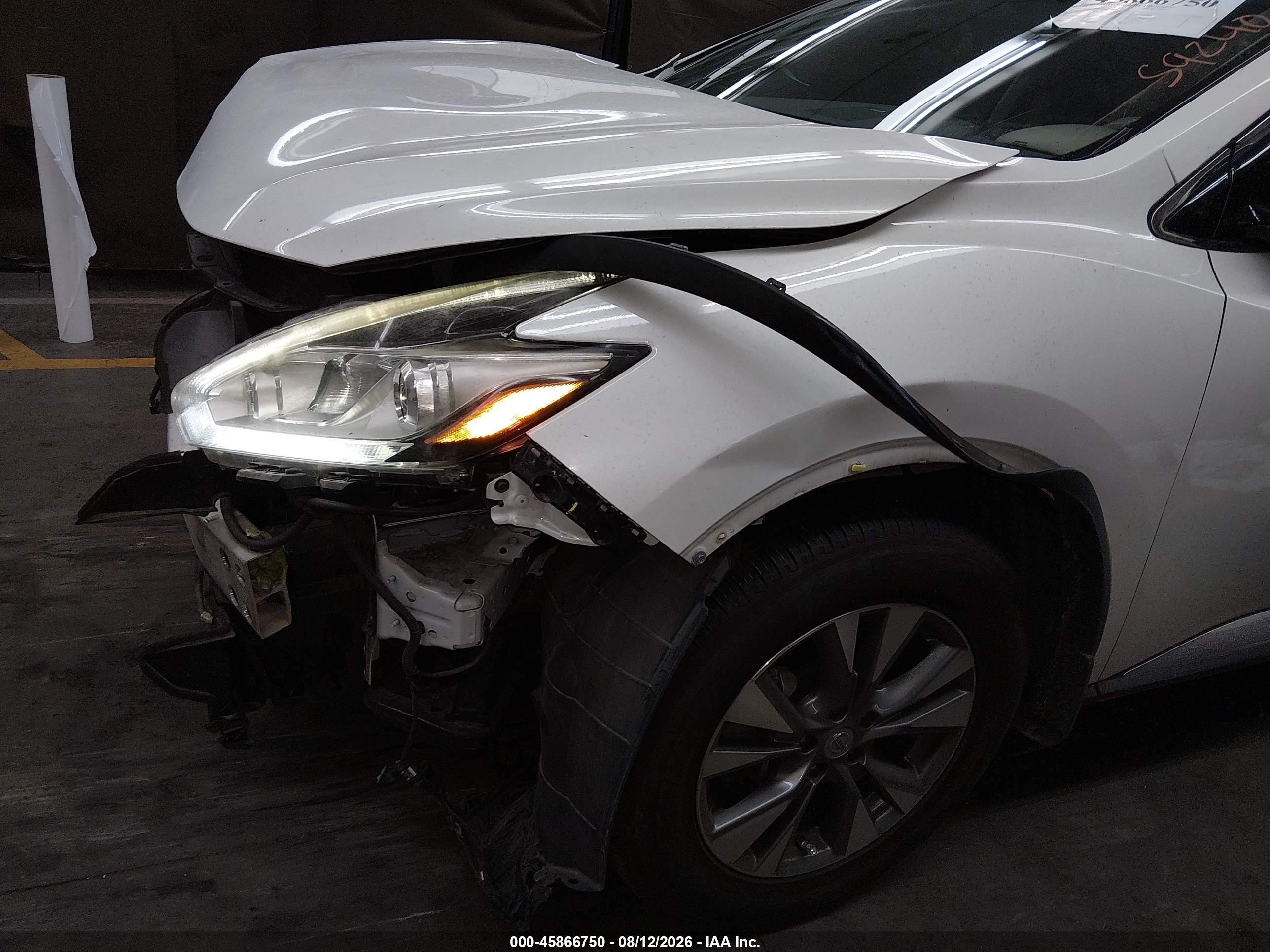 2015 Nissan Murano Sl White vin: 5N1AZ2MH4FN212042