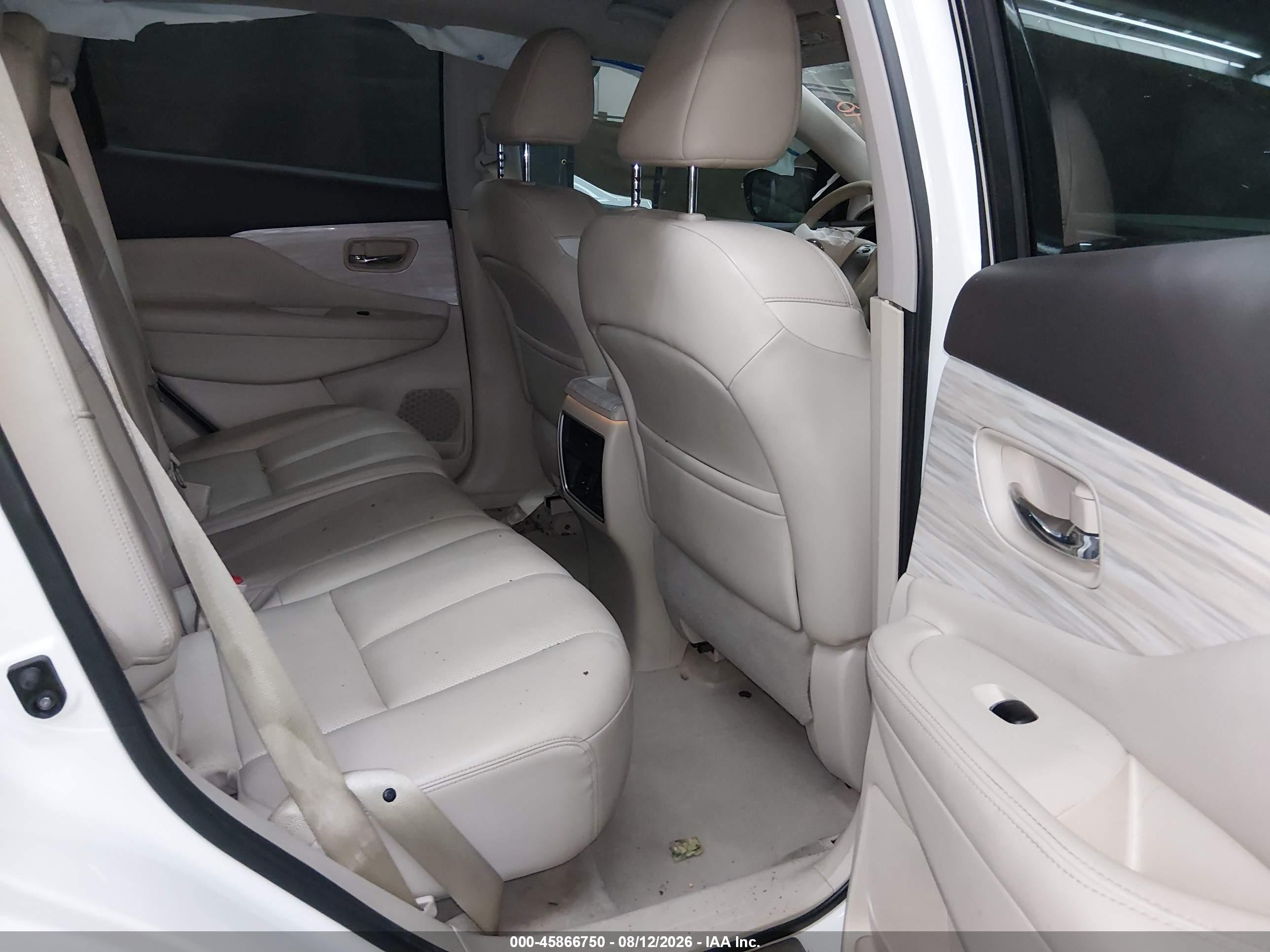 2015 Nissan Murano Sl White vin: 5N1AZ2MH4FN212042