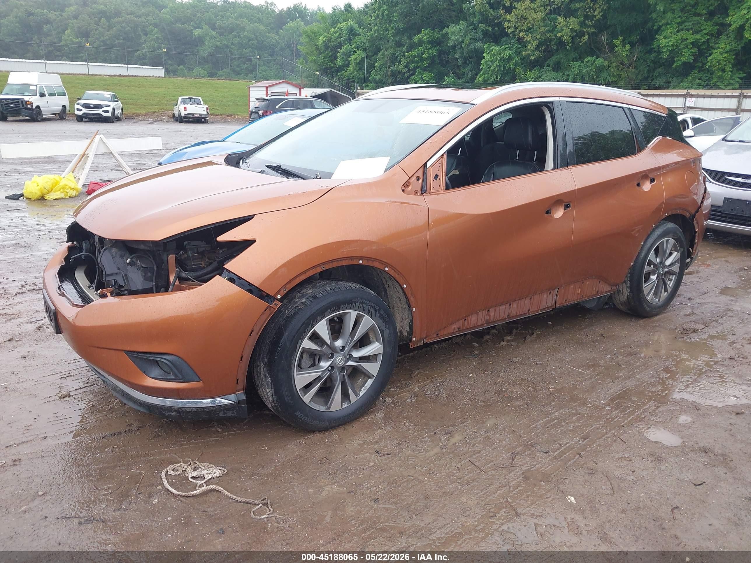 2015 Nissan Murano Sl Orange vin: 5N1AZ2MH4FN219766