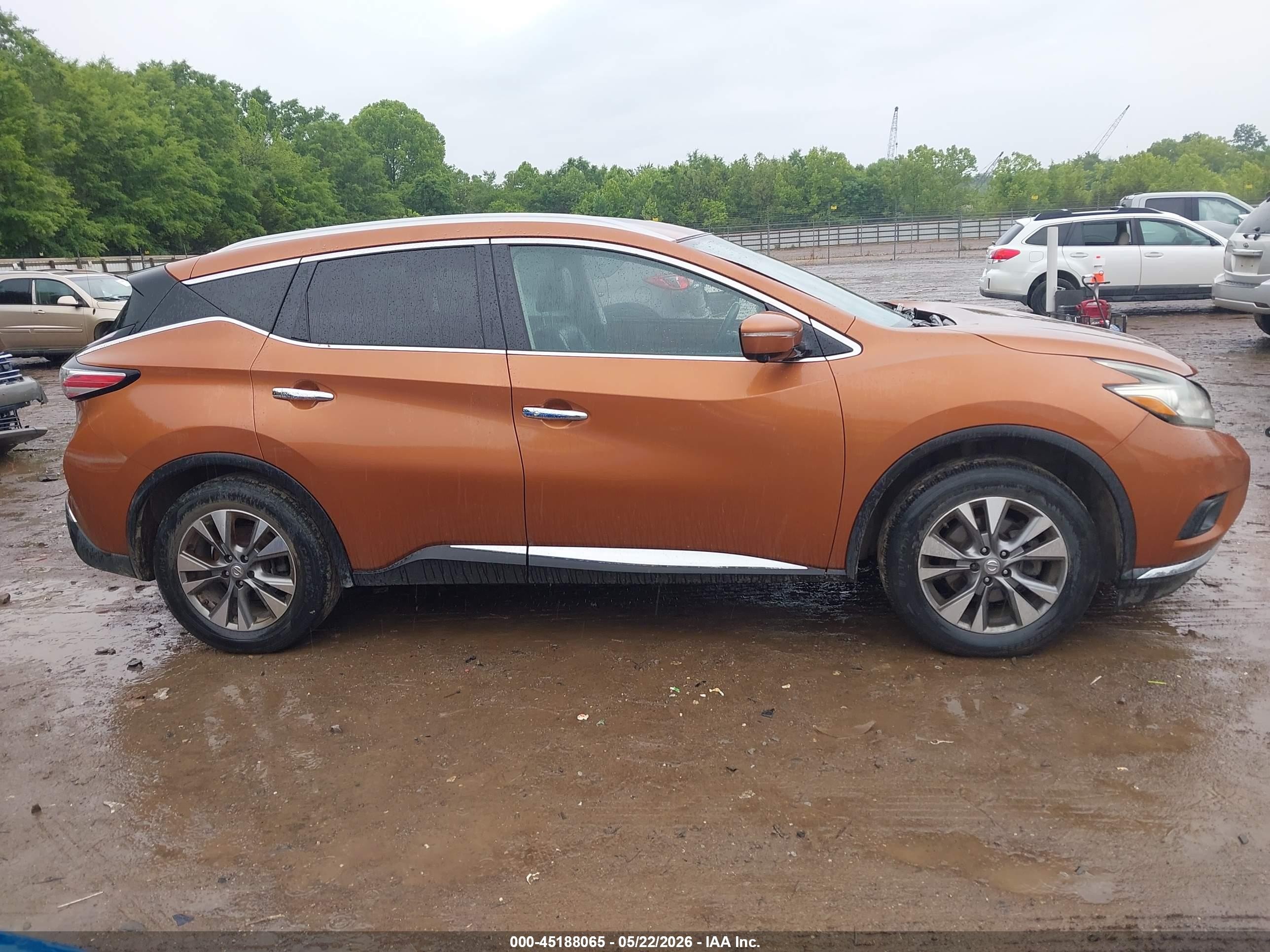 2015 Nissan Murano Sl Orange vin: 5N1AZ2MH4FN219766