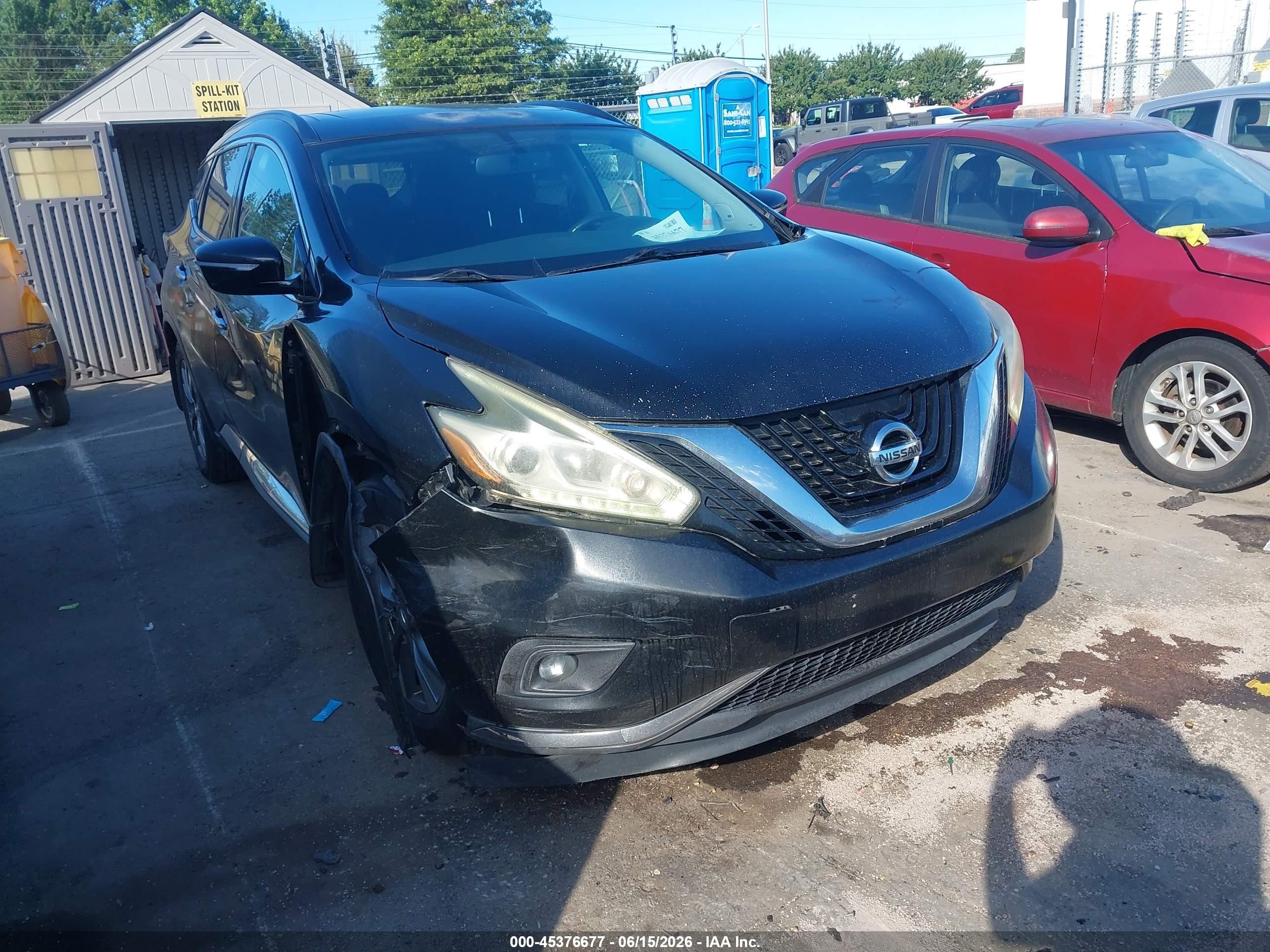 2015 Nissan Murano Sv Black vin: 5N1AZ2MH4FN220366