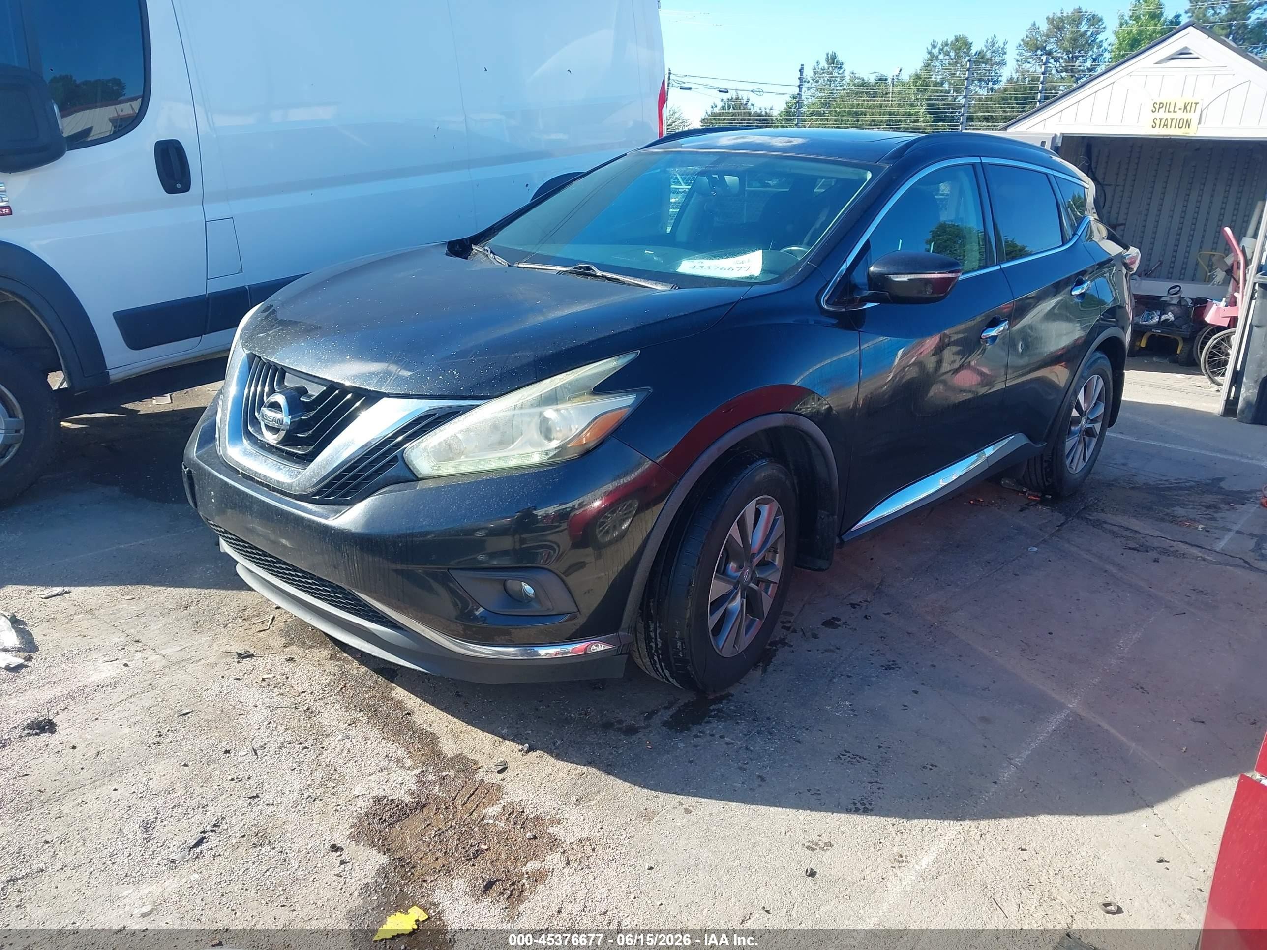 2015 Nissan Murano Sv Black vin: 5N1AZ2MH4FN220366