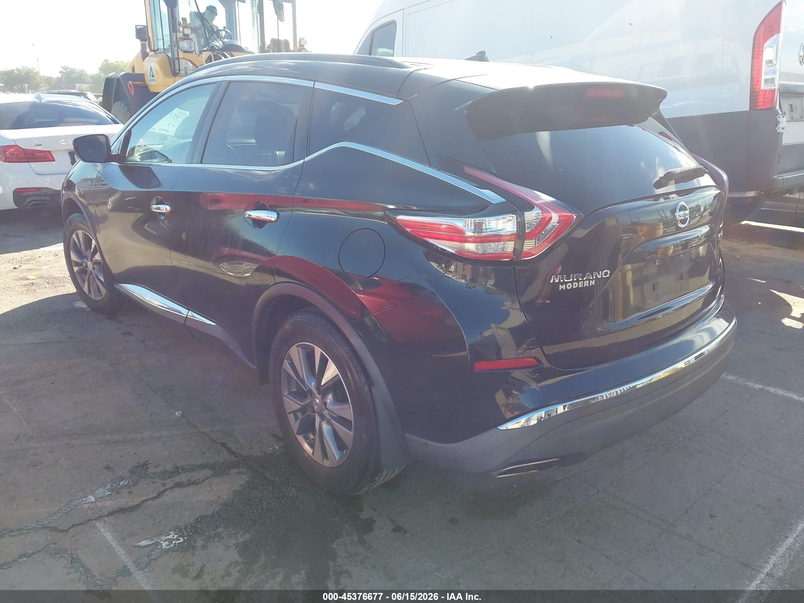 2015 Nissan Murano Sv Black vin: 5N1AZ2MH4FN220366