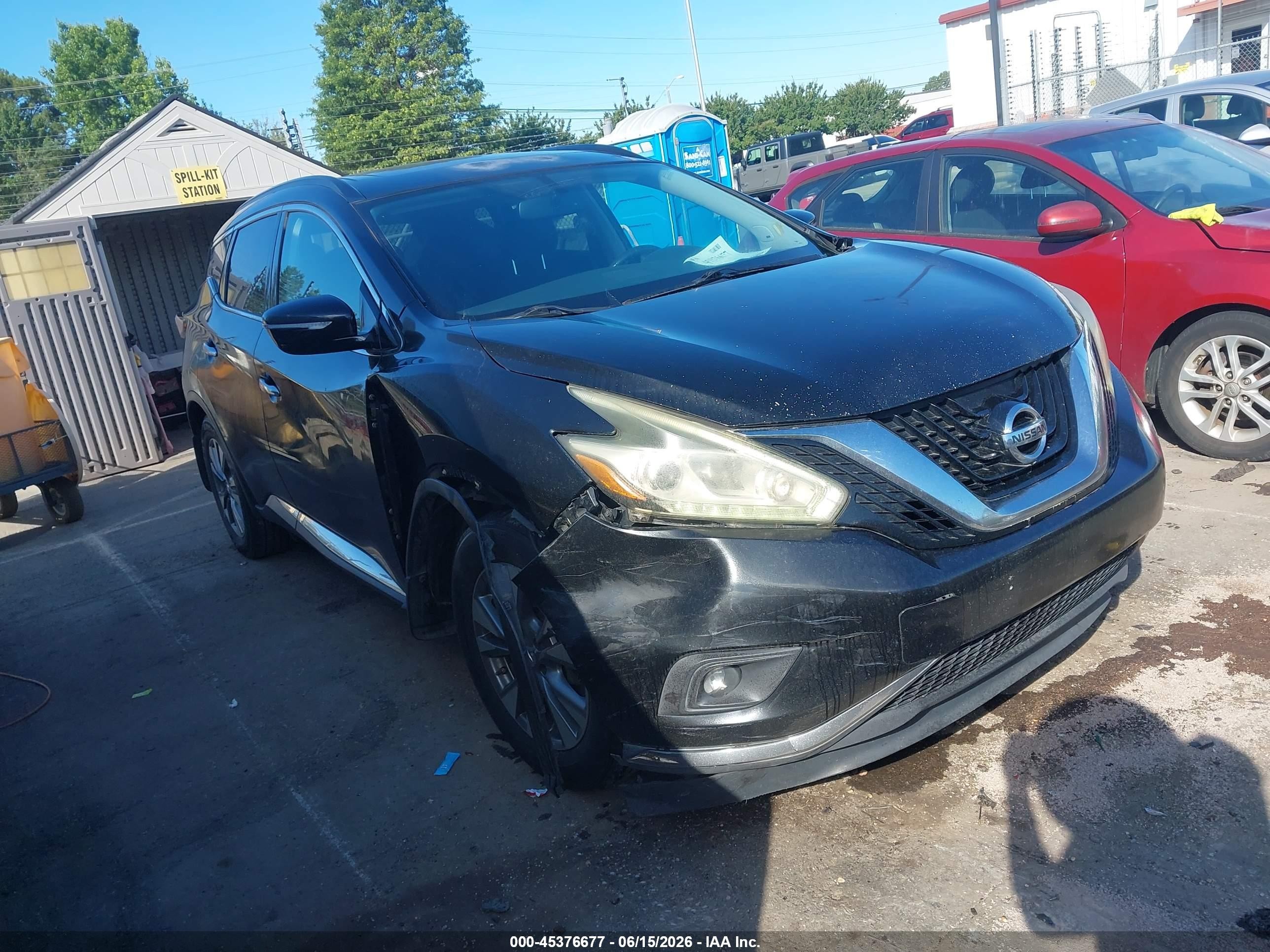 2015 Nissan Murano Sv Black vin: 5N1AZ2MH4FN220366