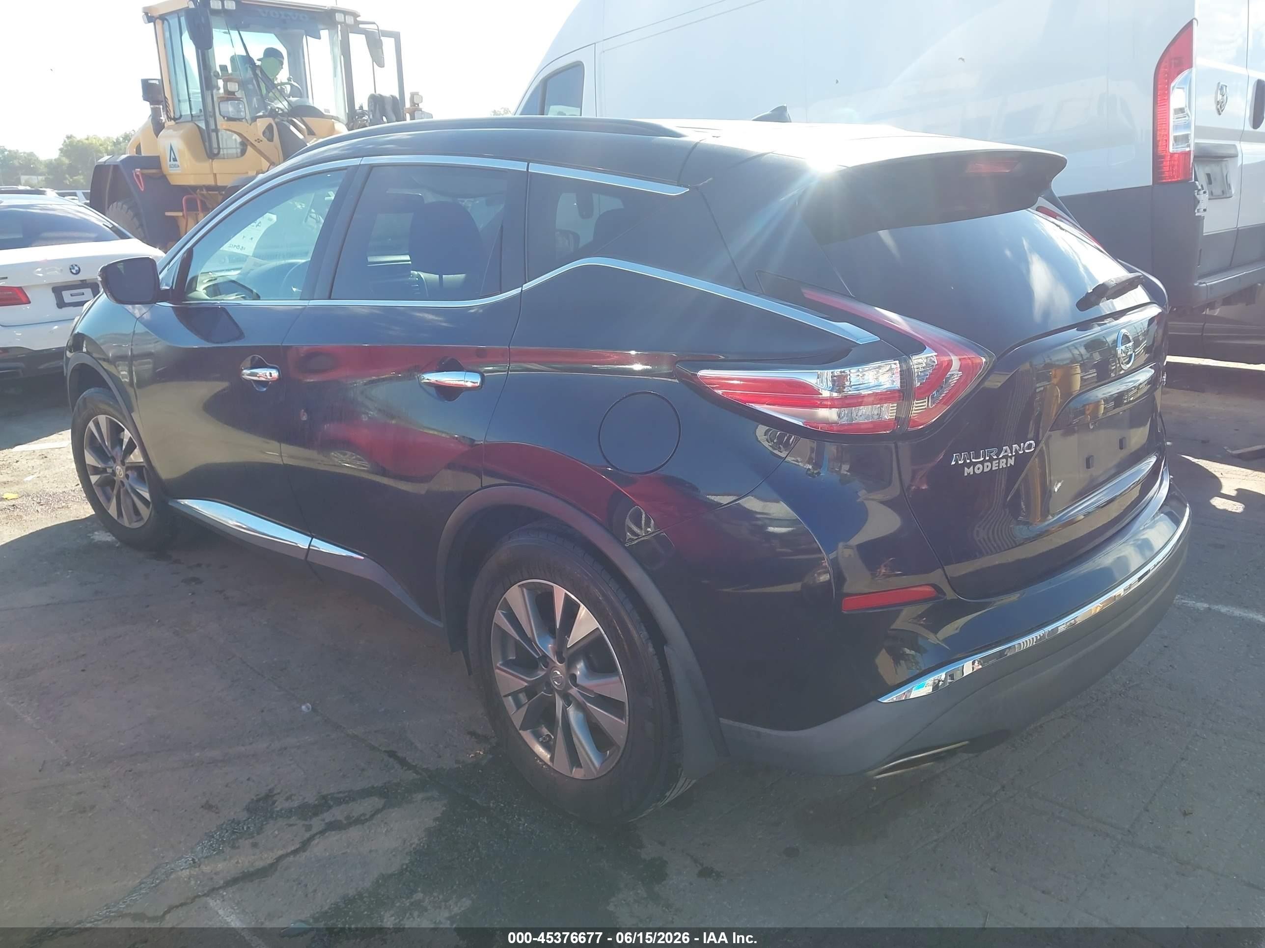 2015 Nissan Murano Sv Black vin: 5N1AZ2MH4FN220366