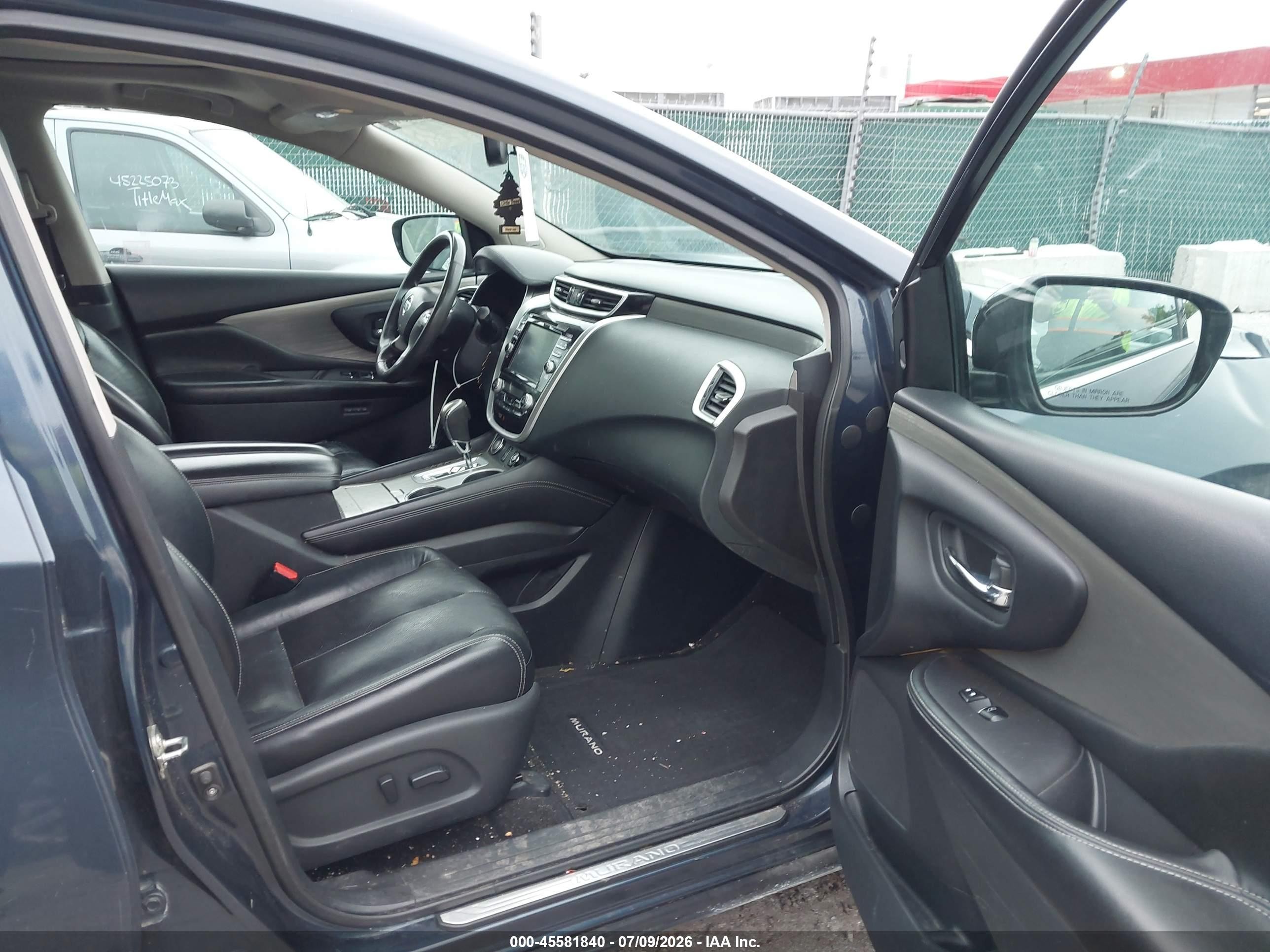 2015 Nissan Murano Sl Blue vin: 5N1AZ2MH4FN220738