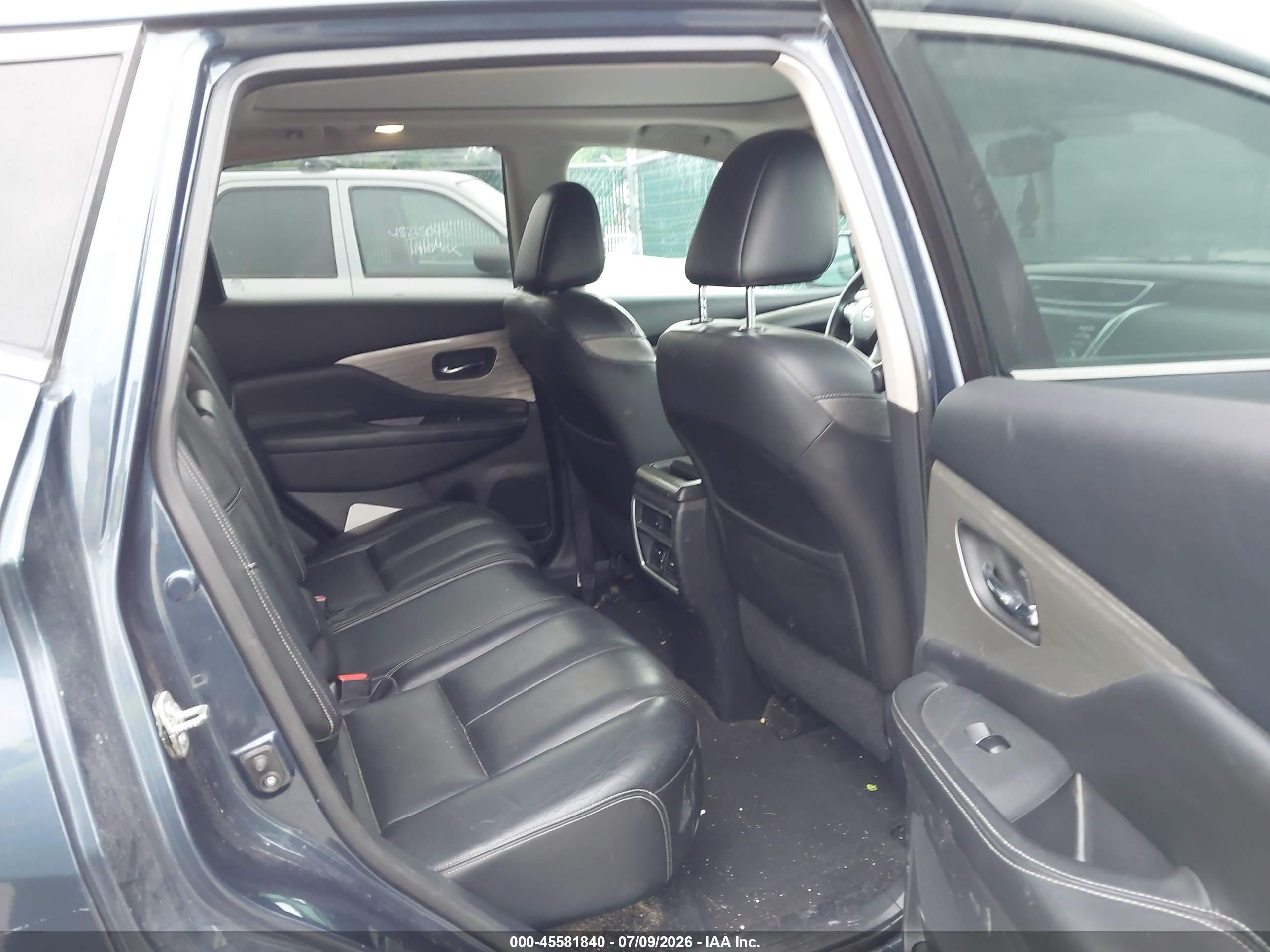 2015 Nissan Murano Sl Blue vin: 5N1AZ2MH4FN220738