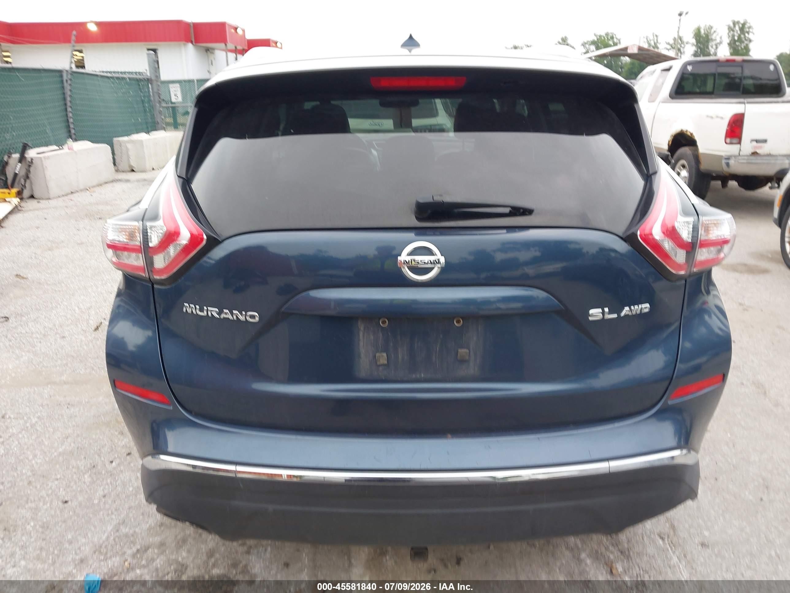 2015 Nissan Murano Sl Blue vin: 5N1AZ2MH4FN220738