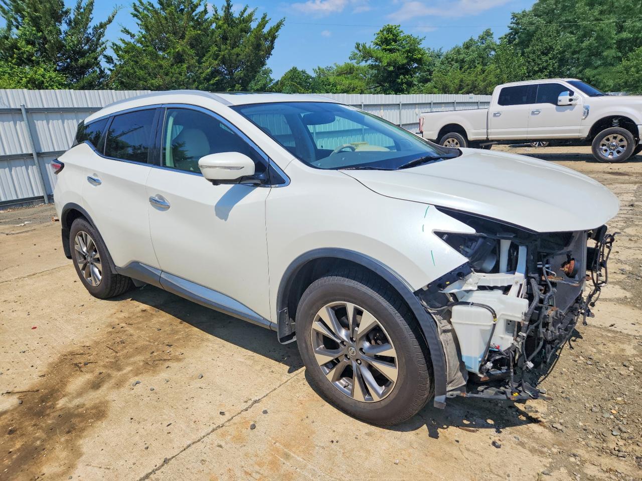 2015 Nissan Murano Sl White vin: 5N1AZ2MH4FN226846
