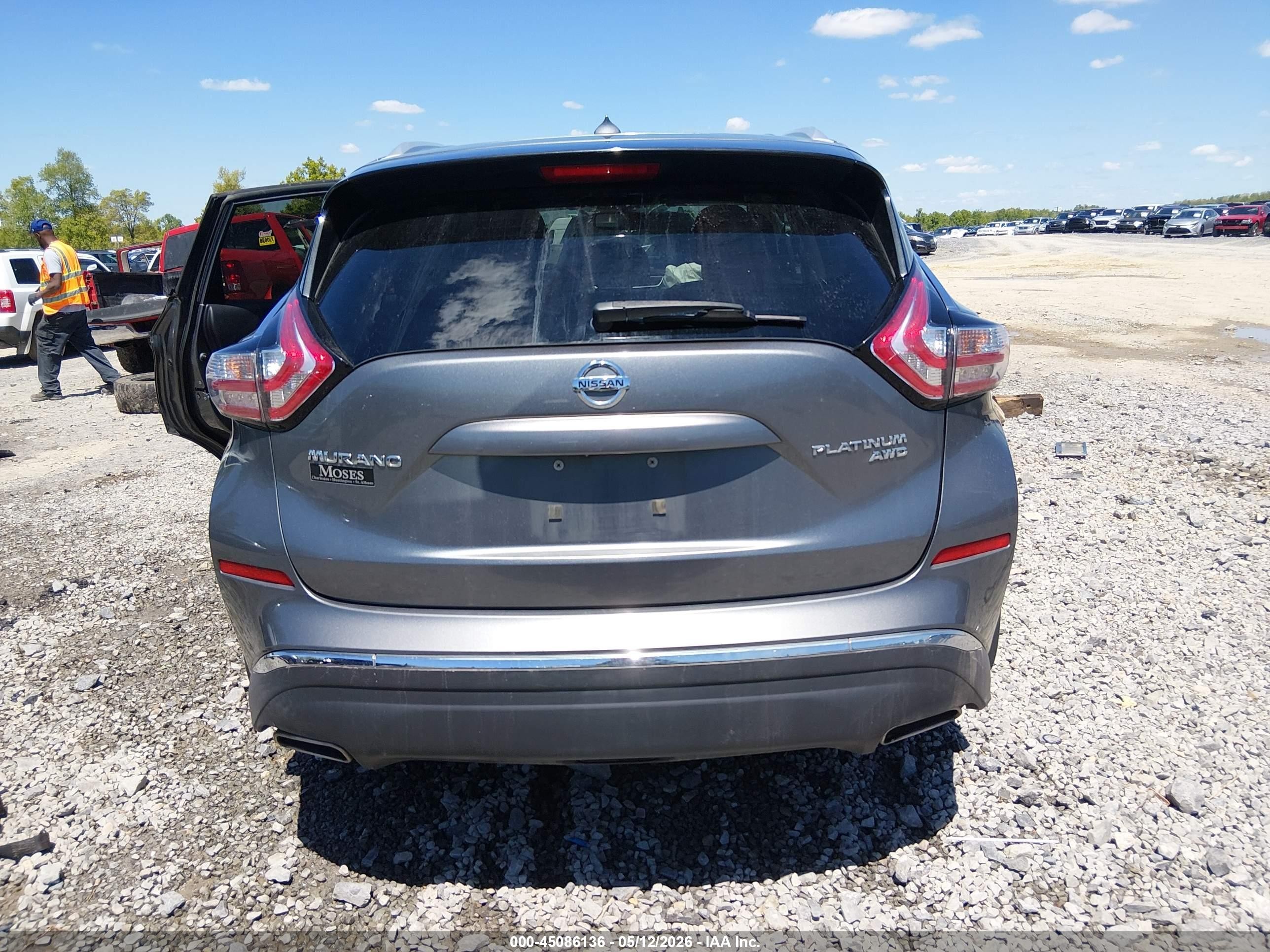 2015 Nissan Murano Platinum Gray vin: 5N1AZ2MH4FN243565