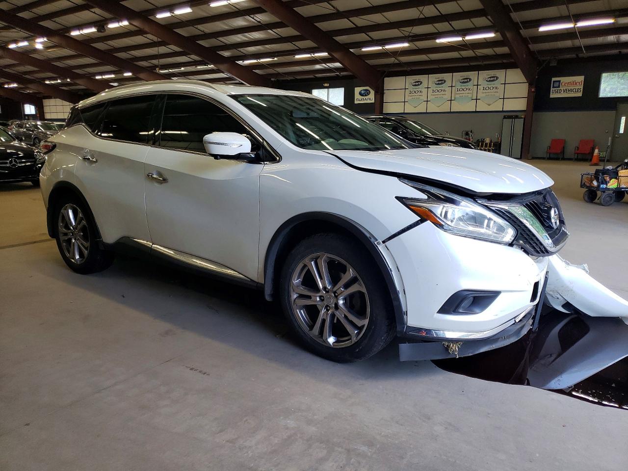 2015 Nissan Murano Platinum Белый vin: 5N1AZ2MH4FN246207