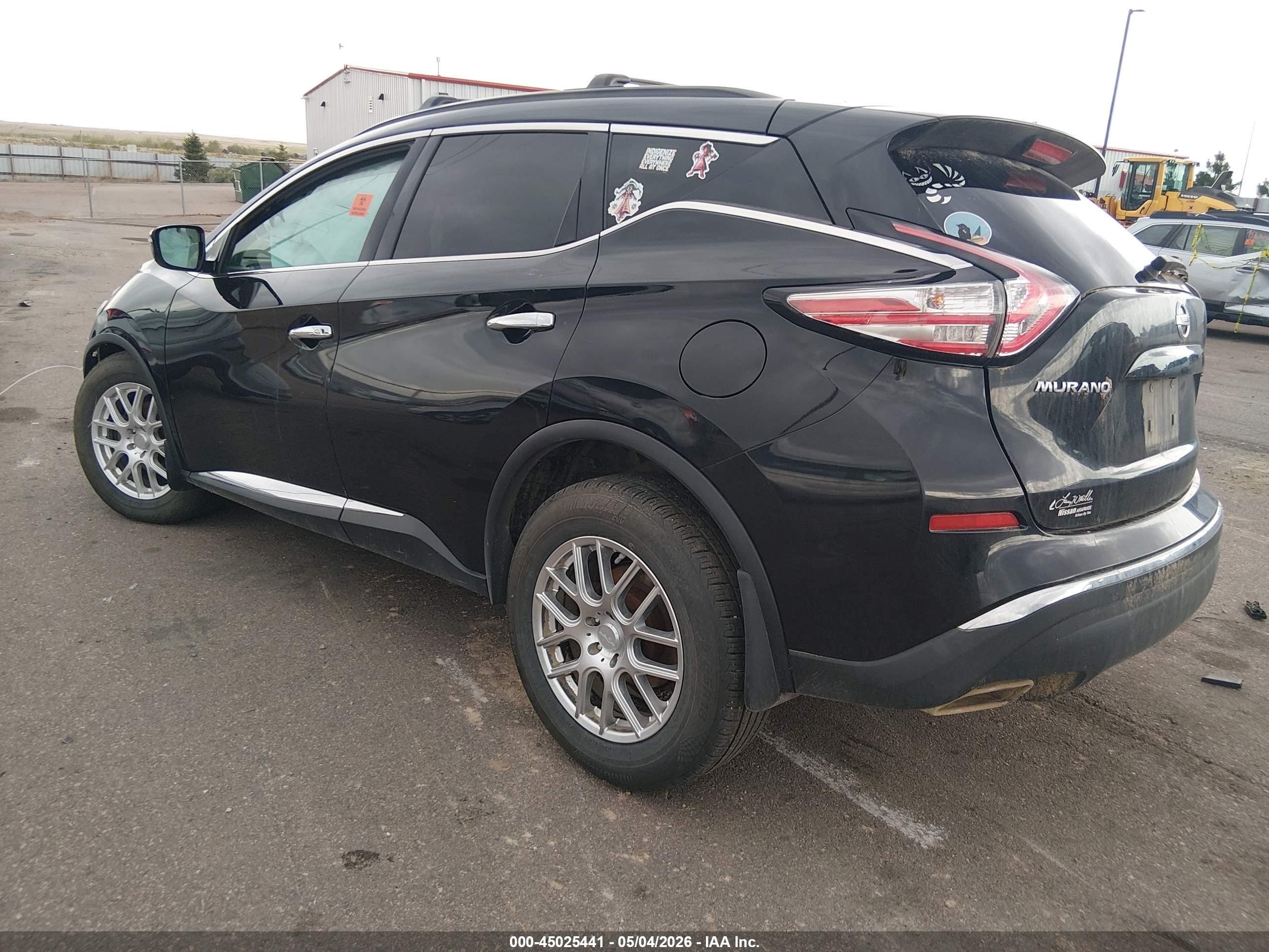 2015 Nissan Murano Sv Black vin: 5N1AZ2MH4FN247891