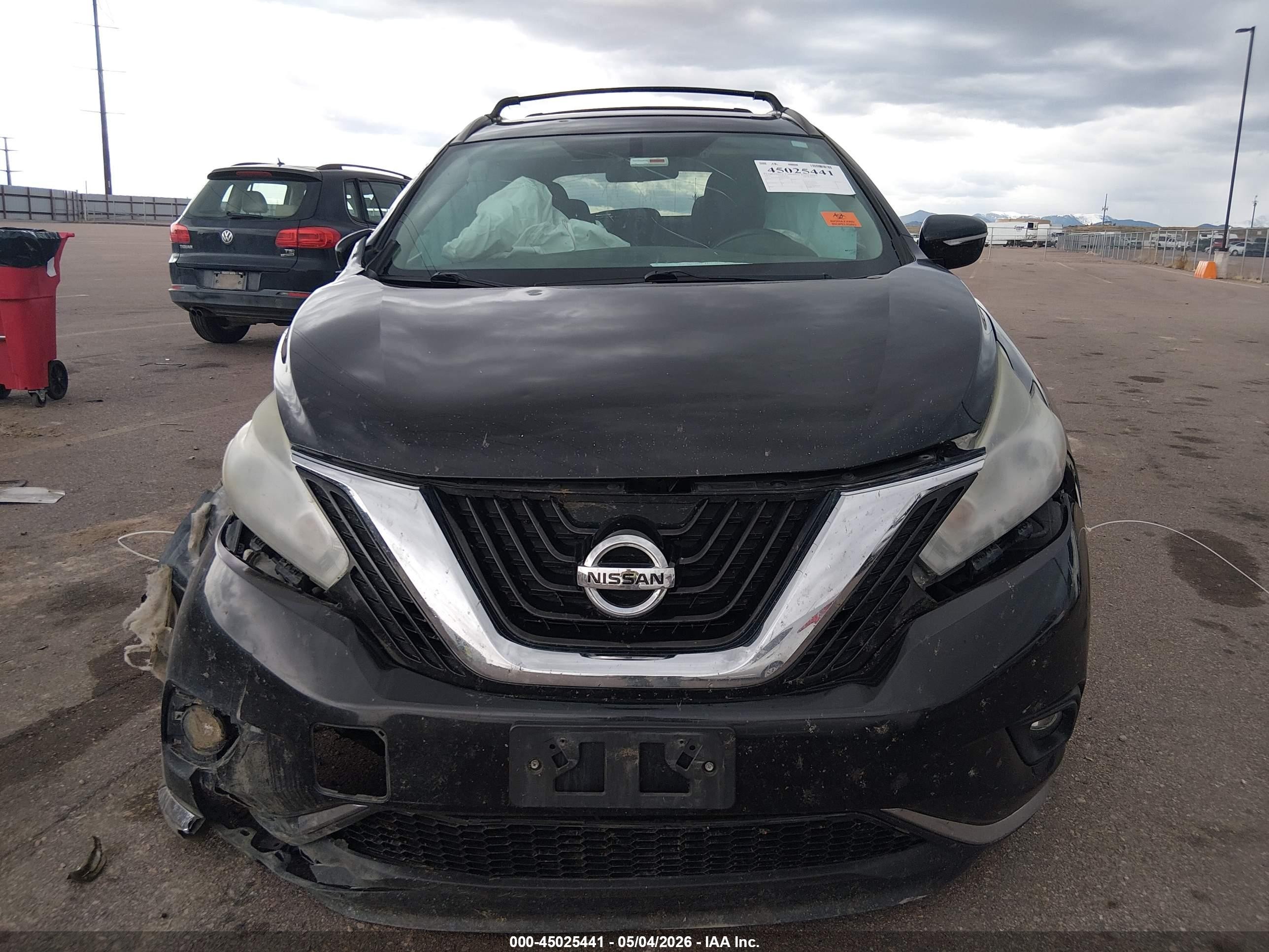 2015 Nissan Murano Sv Black vin: 5N1AZ2MH4FN247891