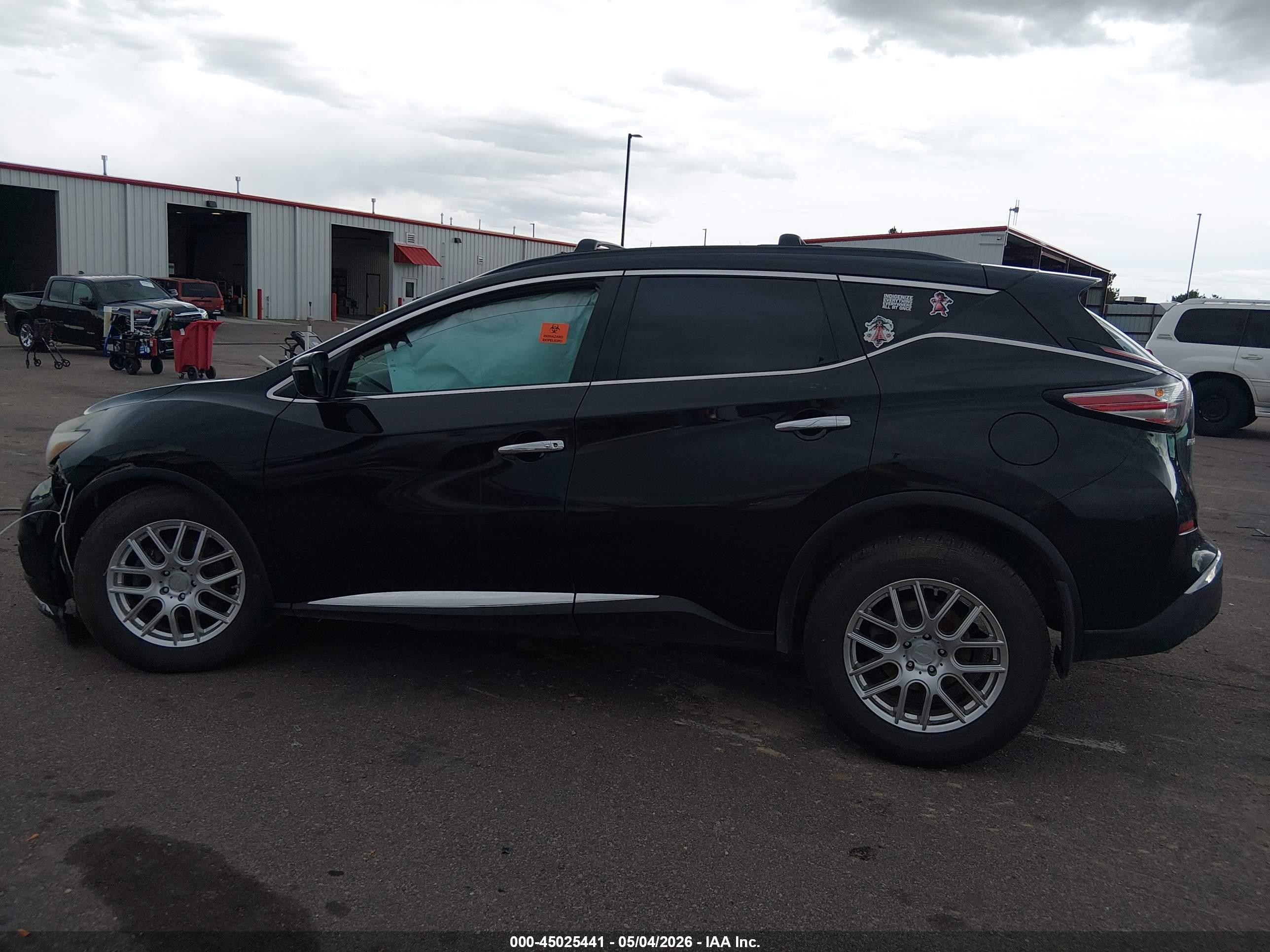 2015 Nissan Murano Sv Black vin: 5N1AZ2MH4FN247891