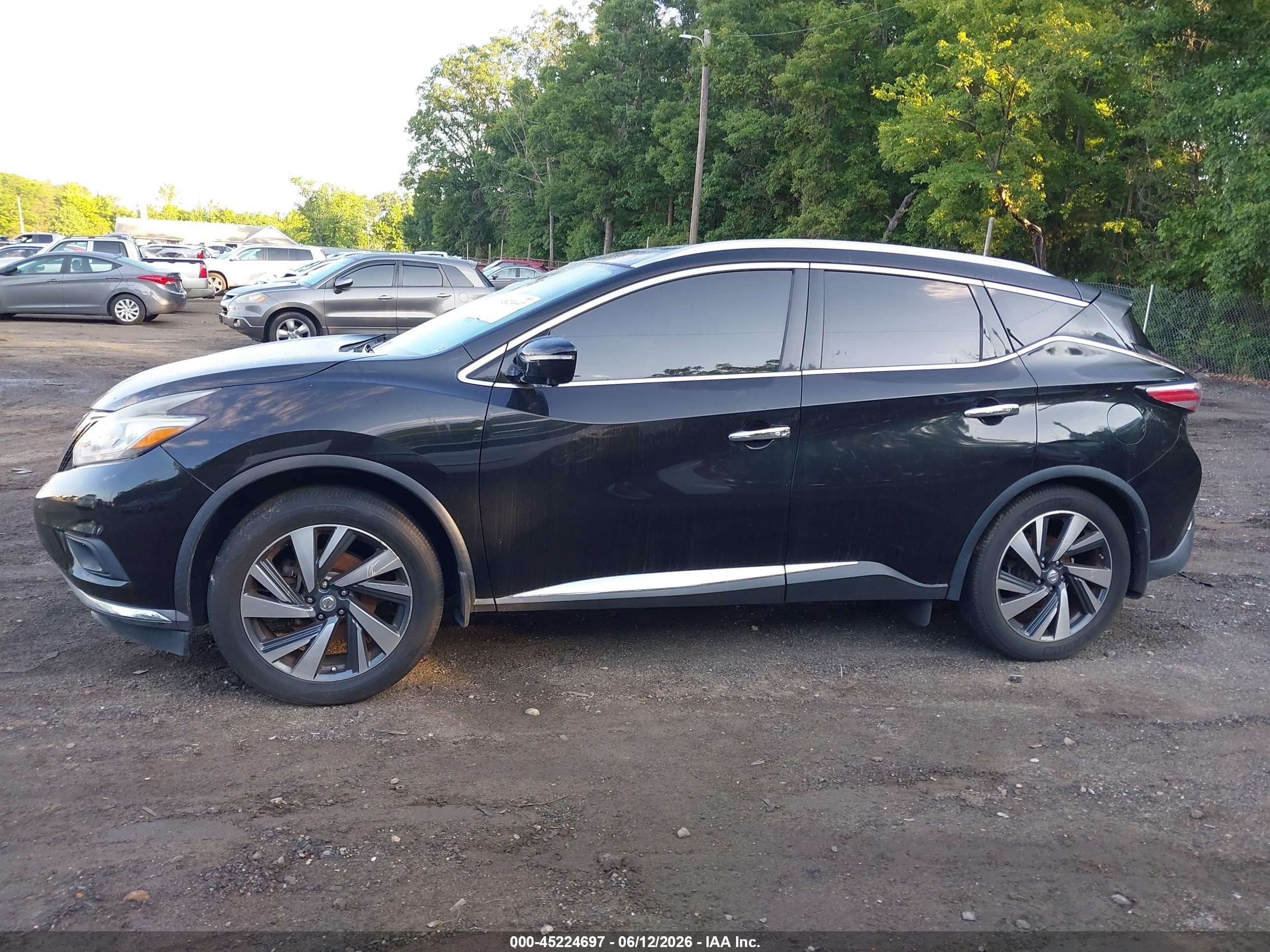 2015 Nissan Murano Platinum Черный vin: 5N1AZ2MH4FN251049