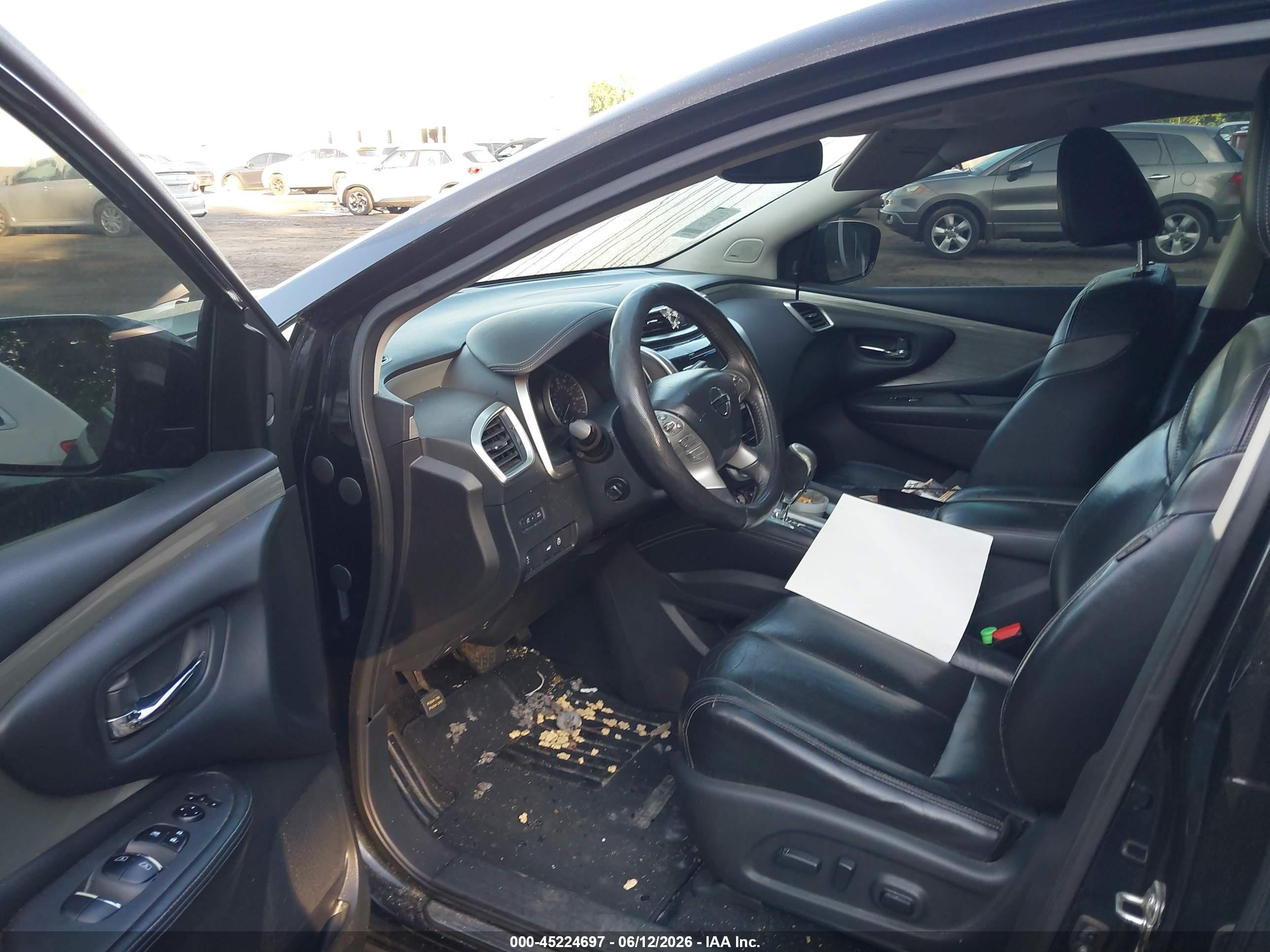2015 Nissan Murano Platinum Черный vin: 5N1AZ2MH4FN251049