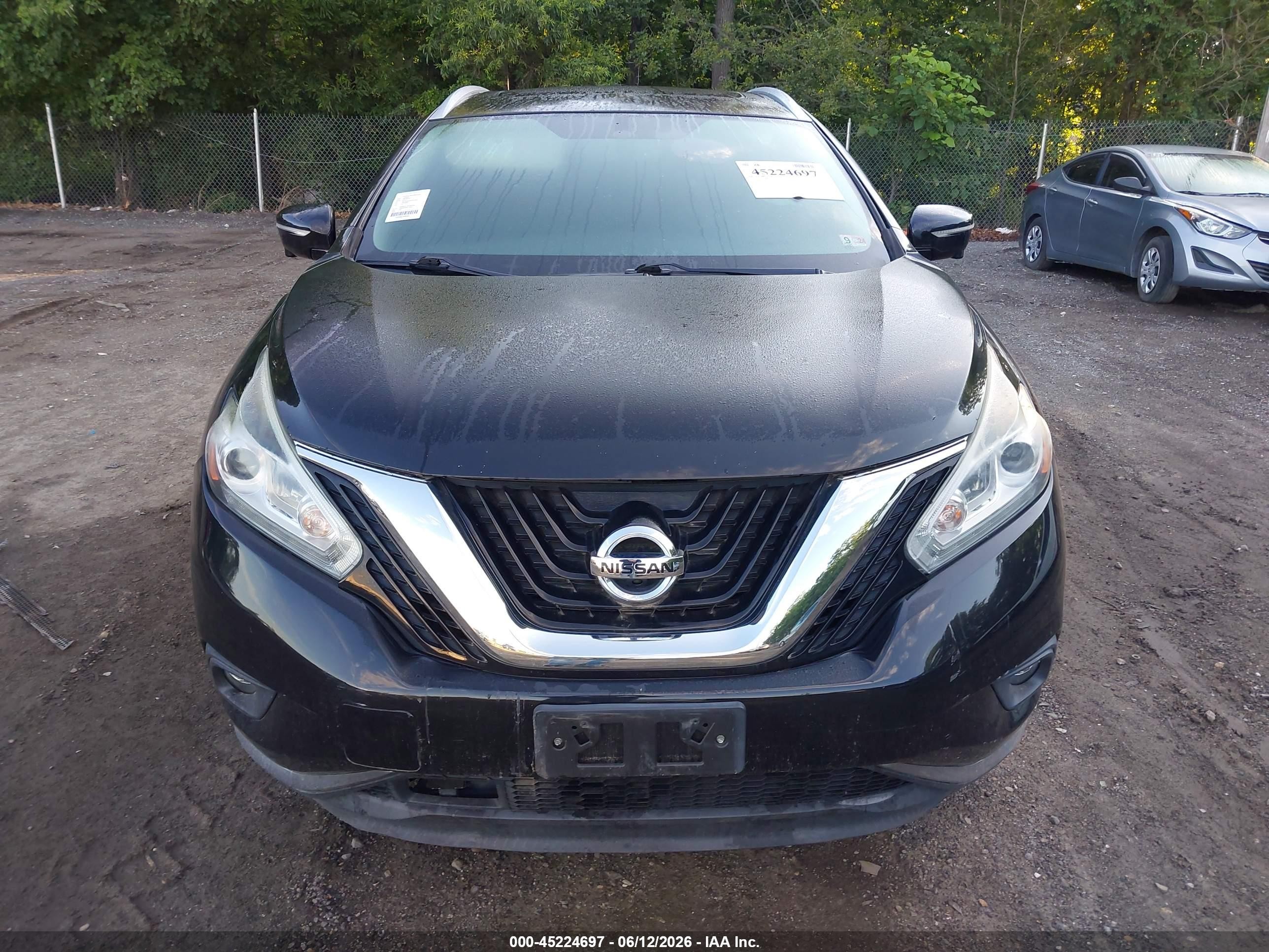 2015 Nissan Murano Platinum Черный vin: 5N1AZ2MH4FN251049