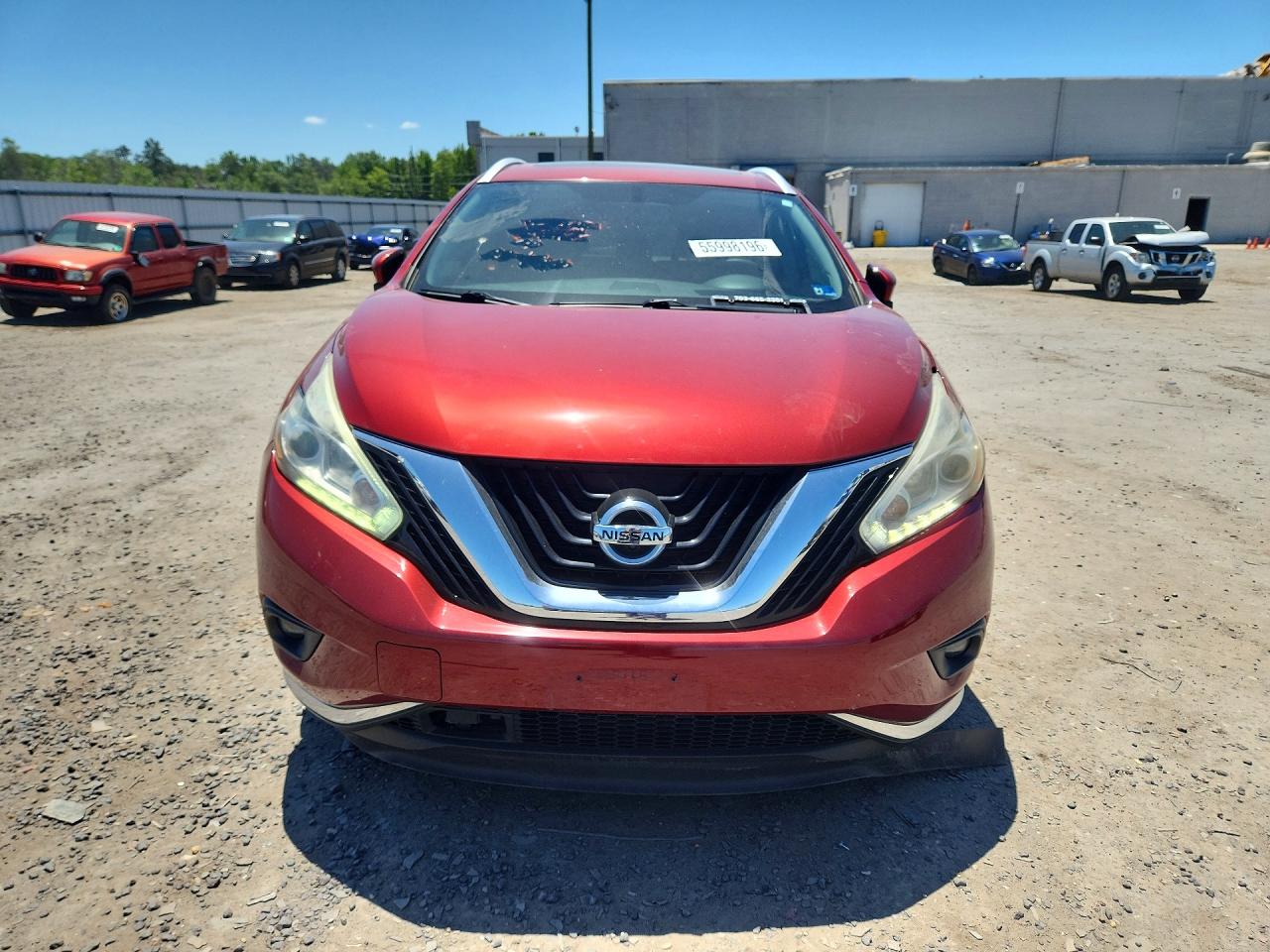 2015 Nissan Murano Sl Red vin: 5N1AZ2MH4FN253464