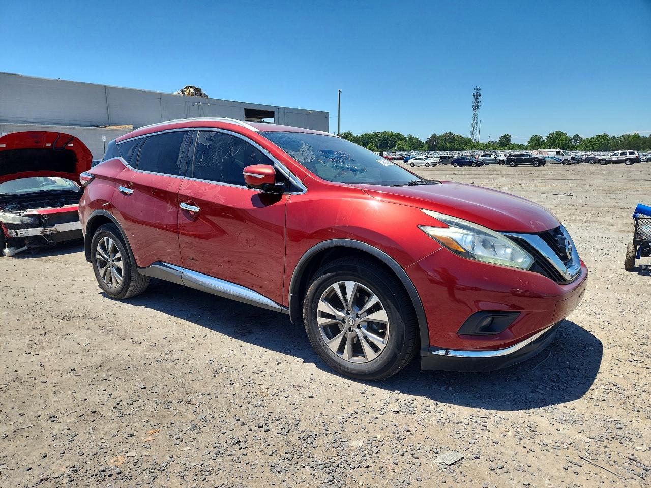 2015 Nissan Murano Sl Red vin: 5N1AZ2MH4FN253464