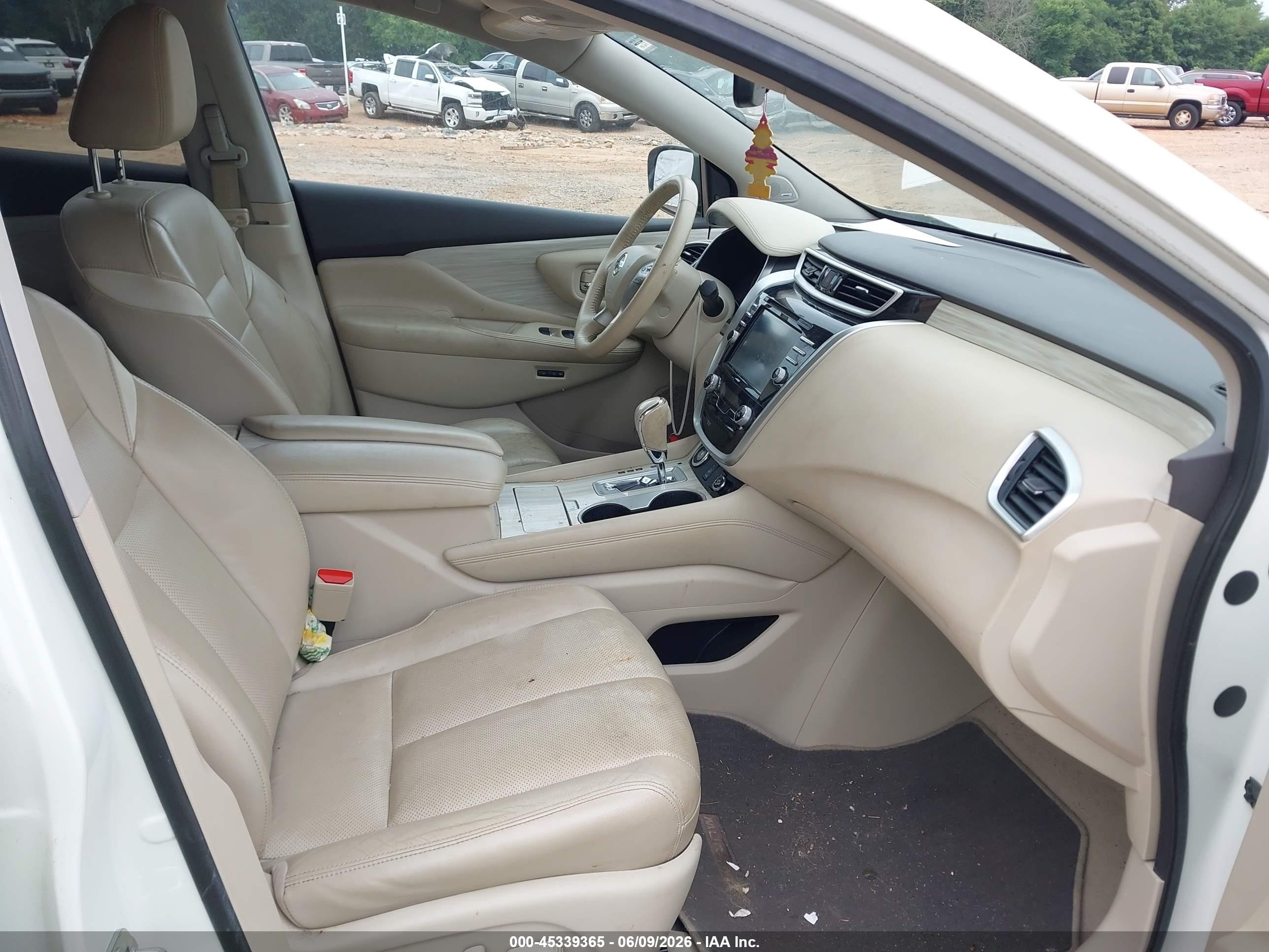 2015 Nissan Murano Sl Белый vin: 5N1AZ2MH4FN268787