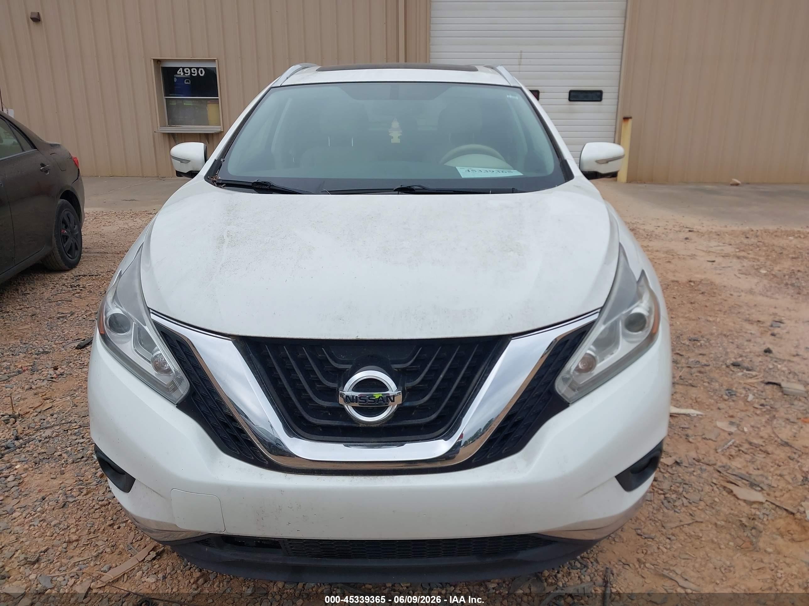 2015 Nissan Murano Sl Белый vin: 5N1AZ2MH4FN268787