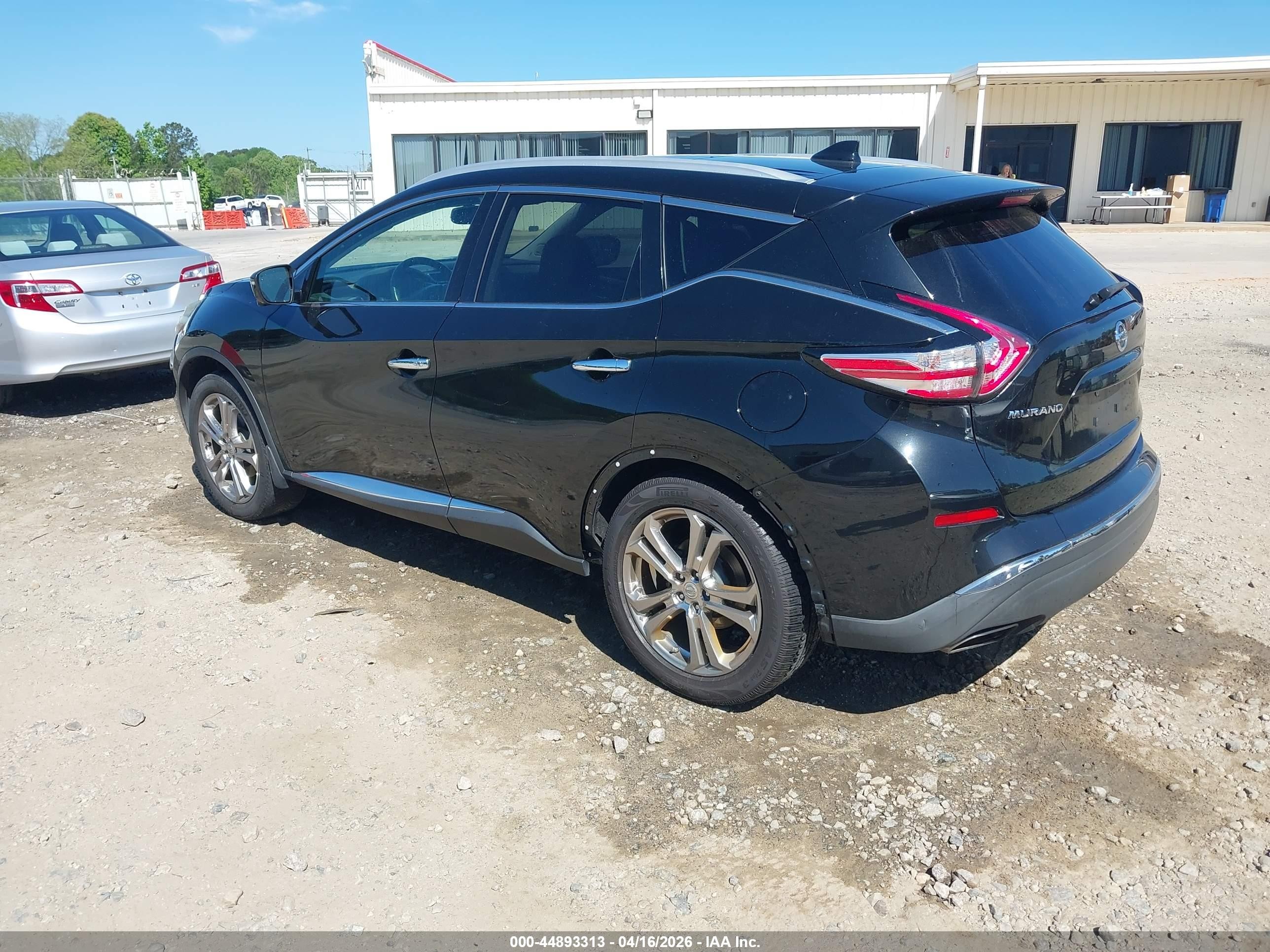 2016 Nissan Murano Platinum Черный vin: 5N1AZ2MH4GN141586