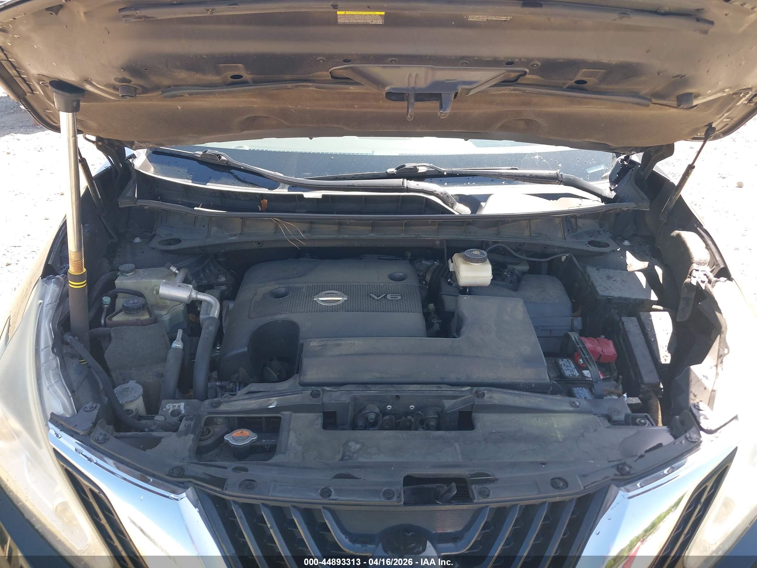 2016 Nissan Murano Platinum Черный vin: 5N1AZ2MH4GN141586