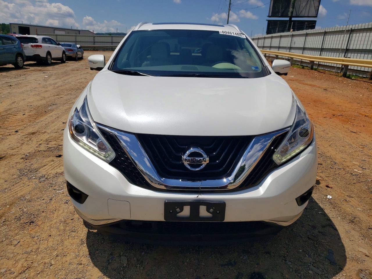 2015 Nissan Murano Platinum White vin: 5N1AZ2MH5FN202412