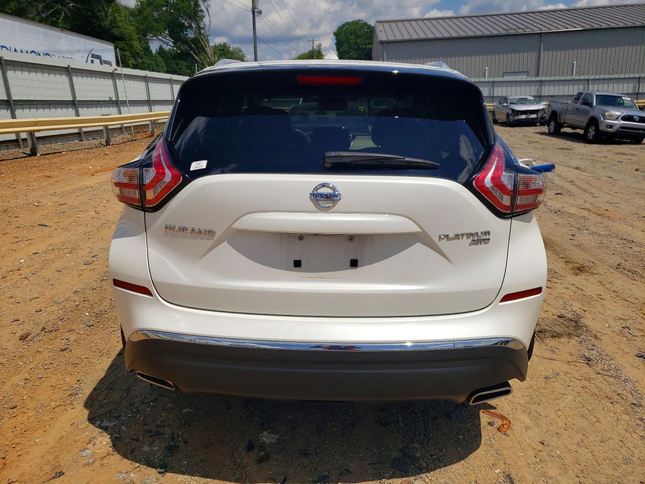 2015 Nissan Murano Platinum White vin: 5N1AZ2MH5FN202412