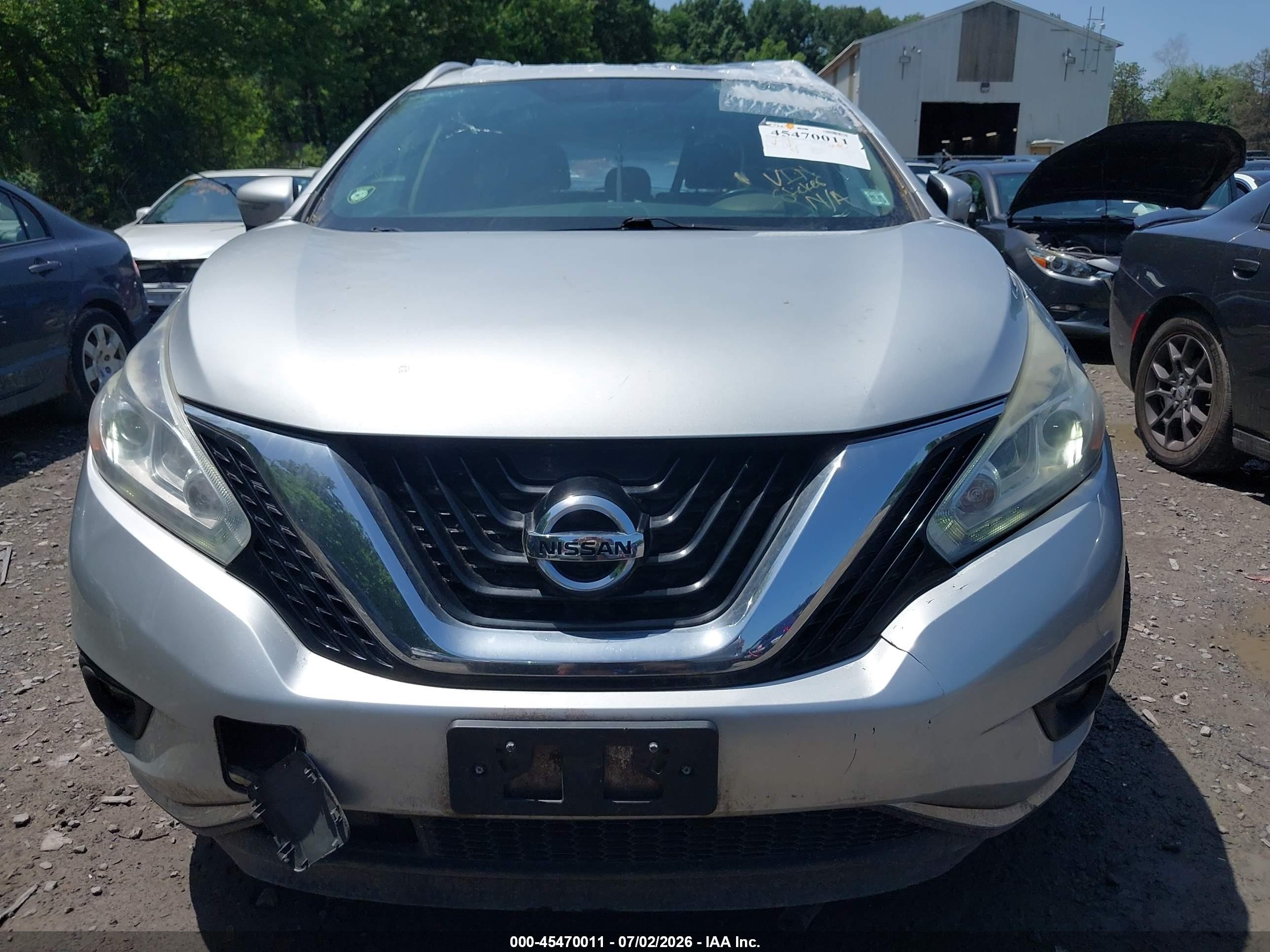 2015 Nissan Murano Platinum Silver vin: 5N1AZ2MH5FN212809