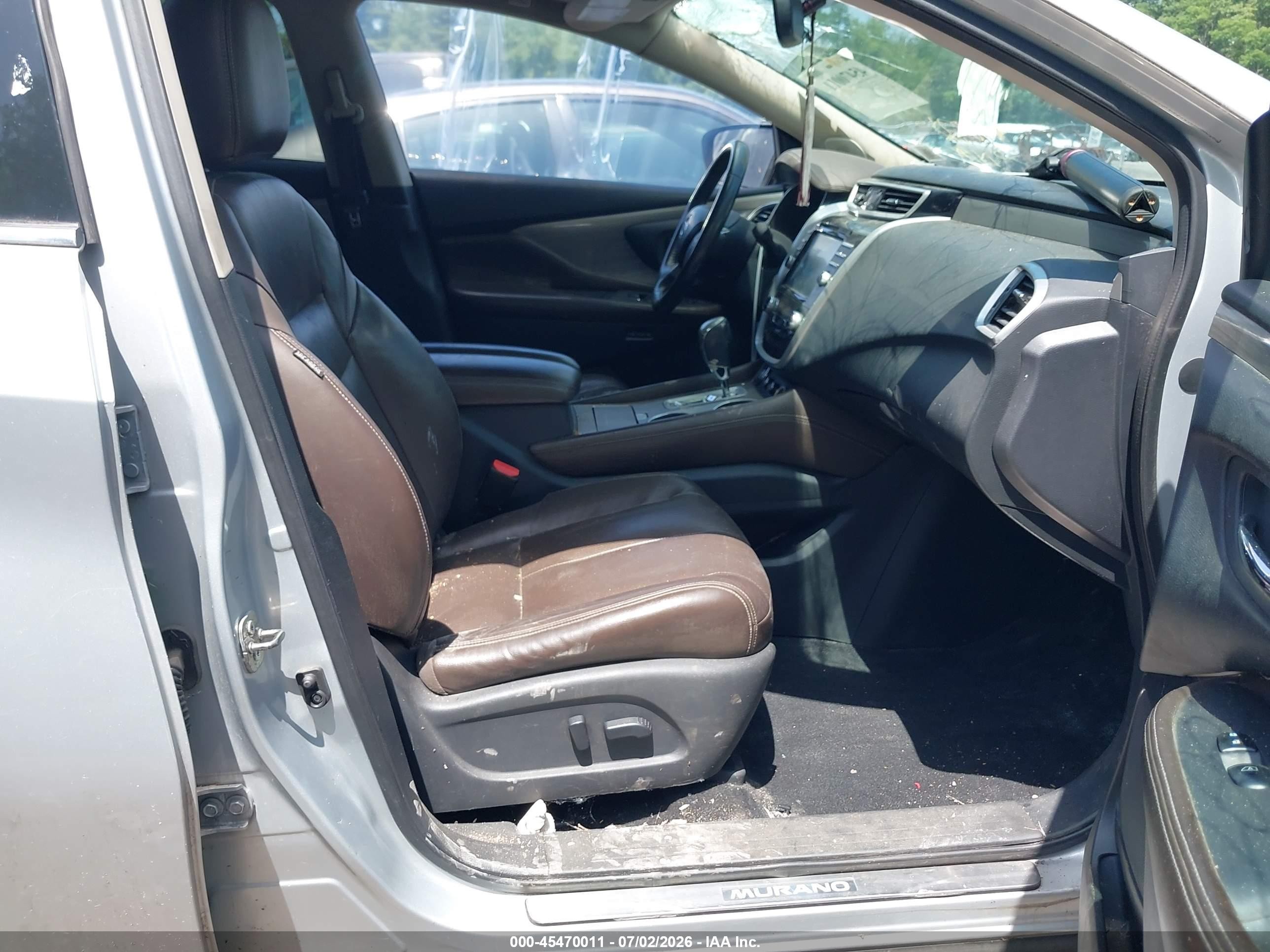 2015 Nissan Murano Platinum Silver vin: 5N1AZ2MH5FN212809