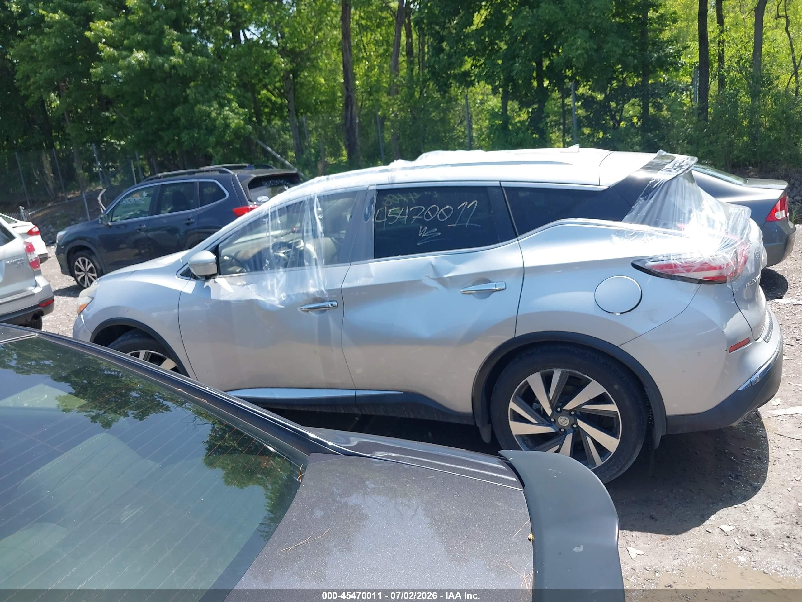 2015 Nissan Murano Platinum Silver vin: 5N1AZ2MH5FN212809