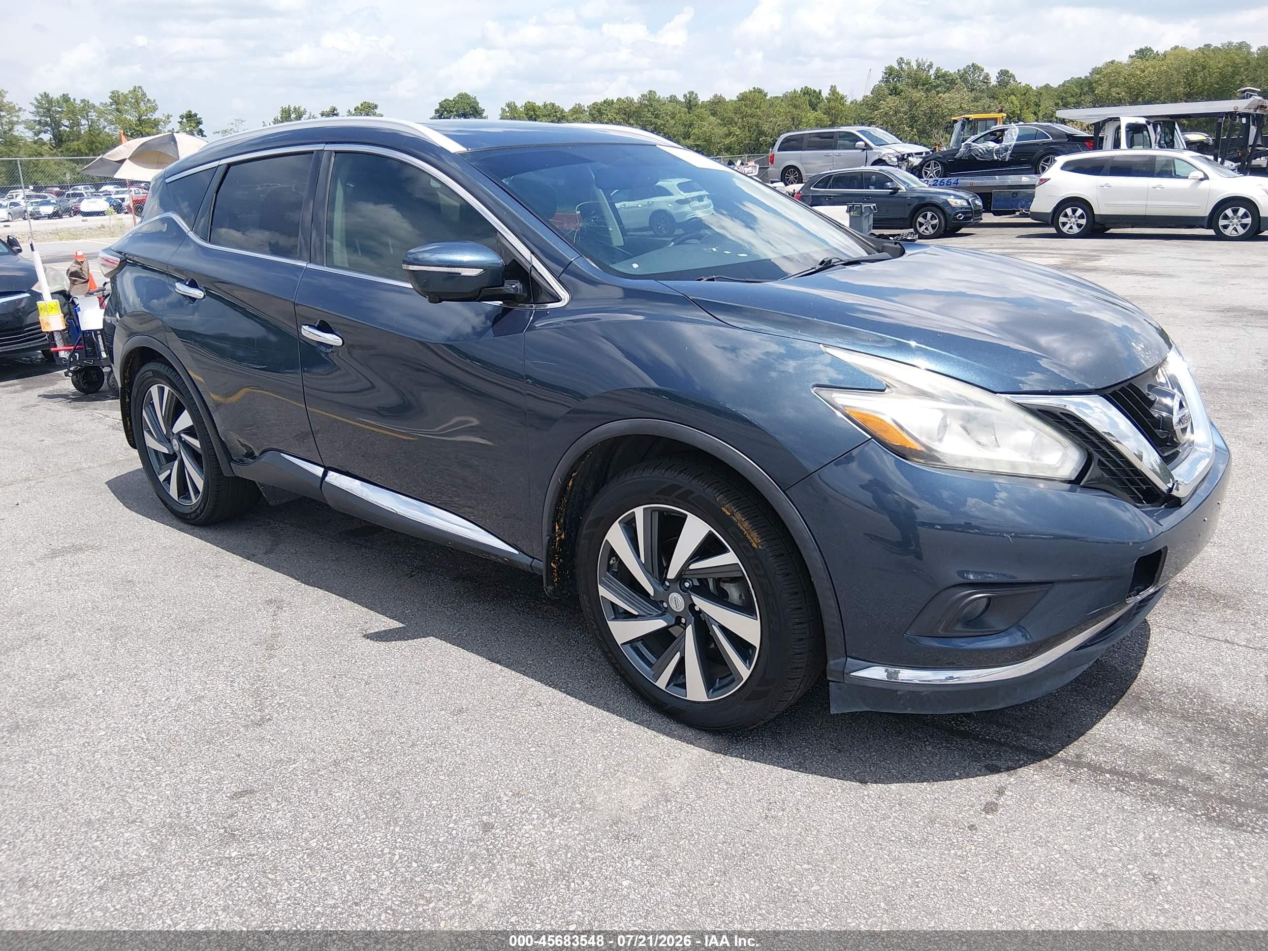 2015 Nissan Murano Platinum Blue vin: 5N1AZ2MH5FN221199