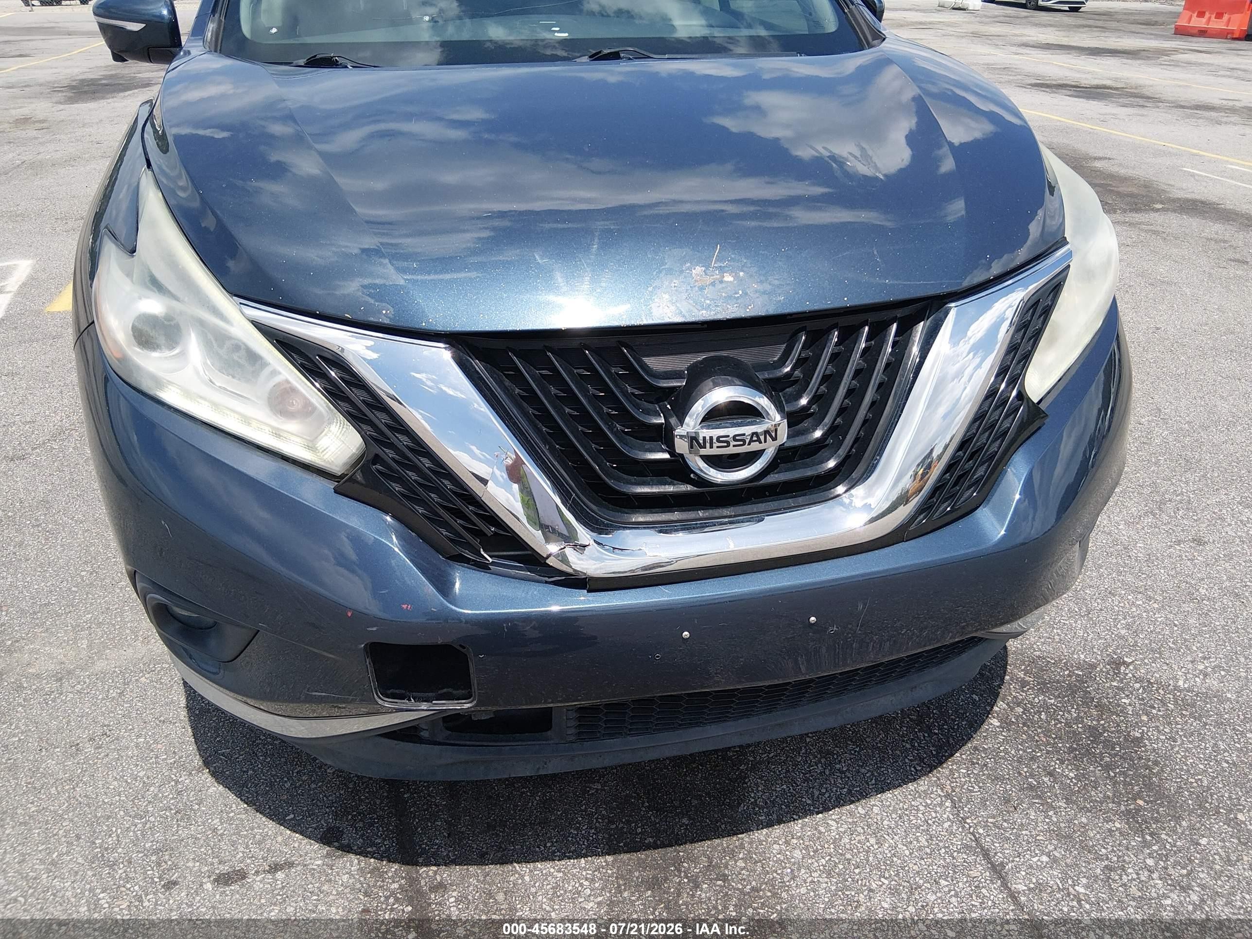 2015 Nissan Murano Platinum Blue vin: 5N1AZ2MH5FN221199