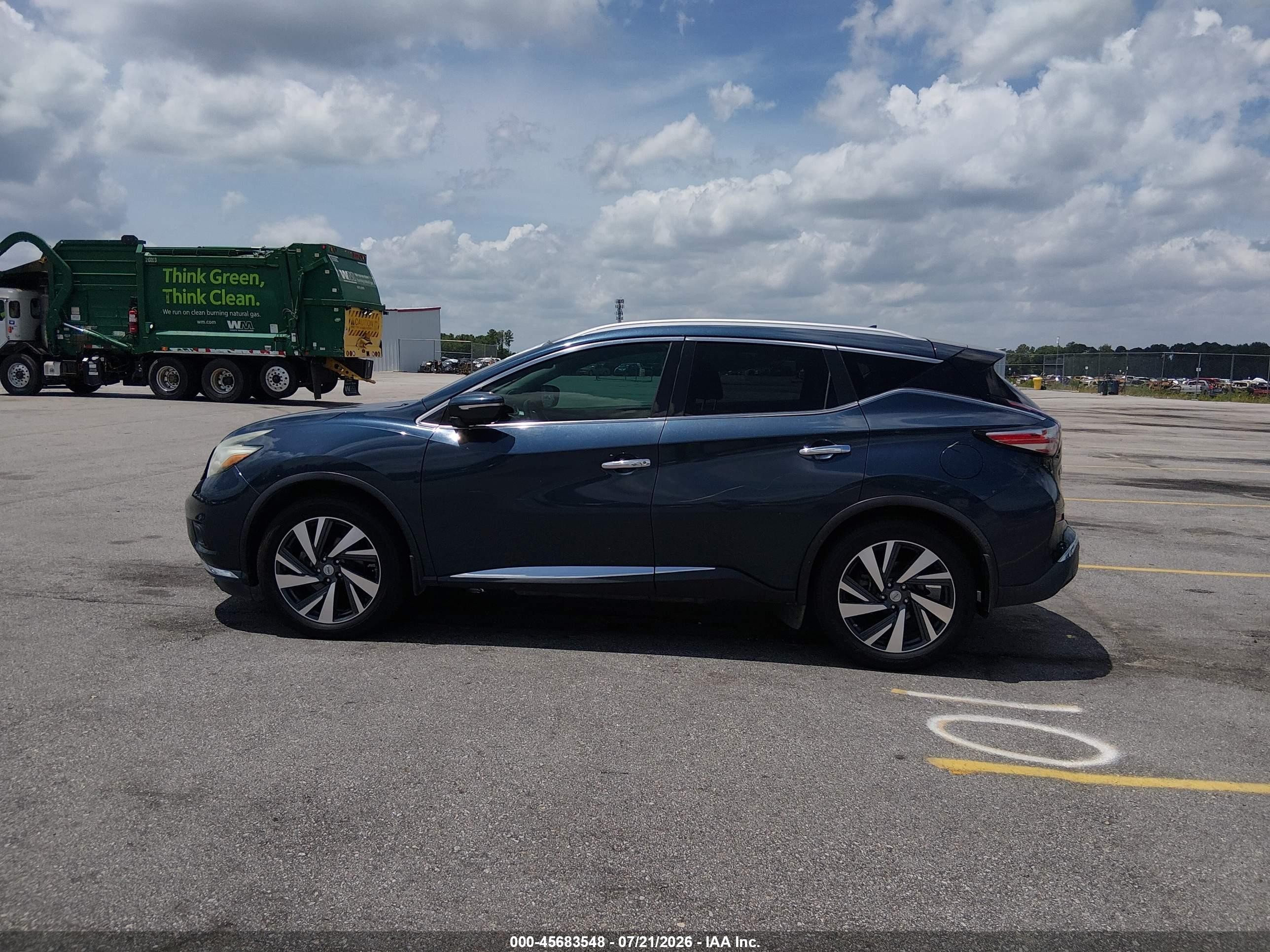 2015 Nissan Murano Platinum Blue vin: 5N1AZ2MH5FN221199