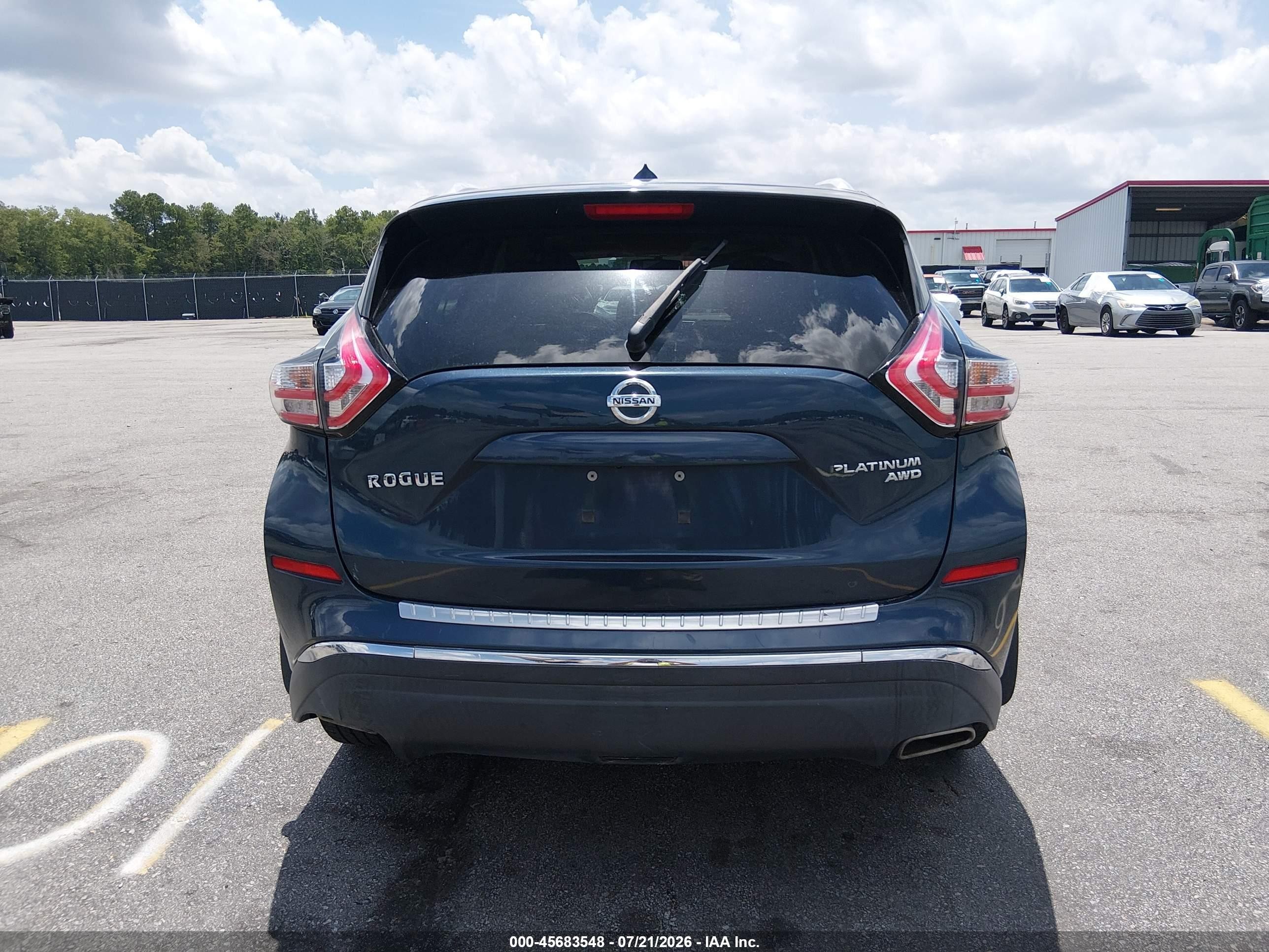 2015 Nissan Murano Platinum Blue vin: 5N1AZ2MH5FN221199