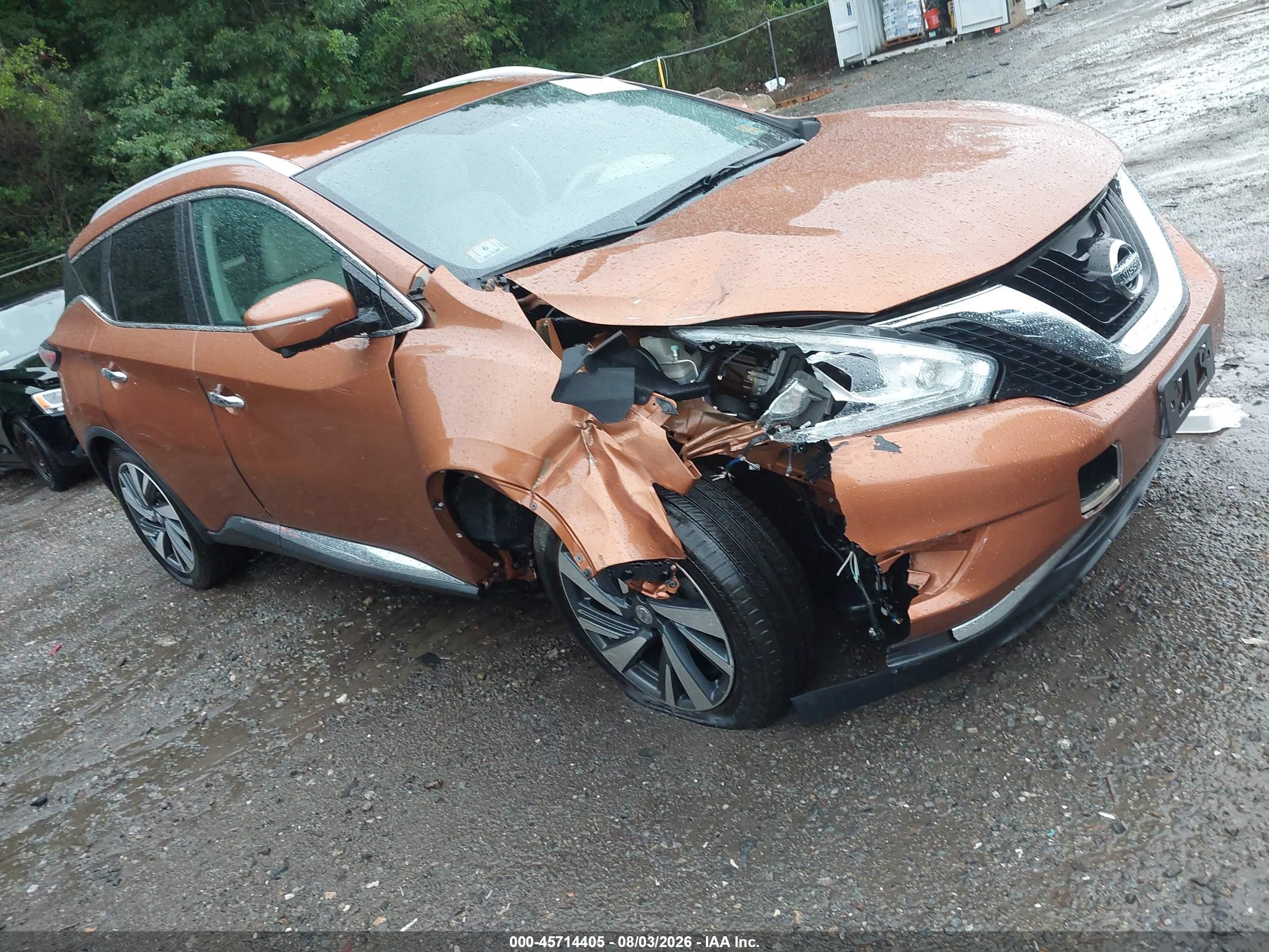 2015 Nissan Murano Platinum Orange vin: 5N1AZ2MH5FN222028