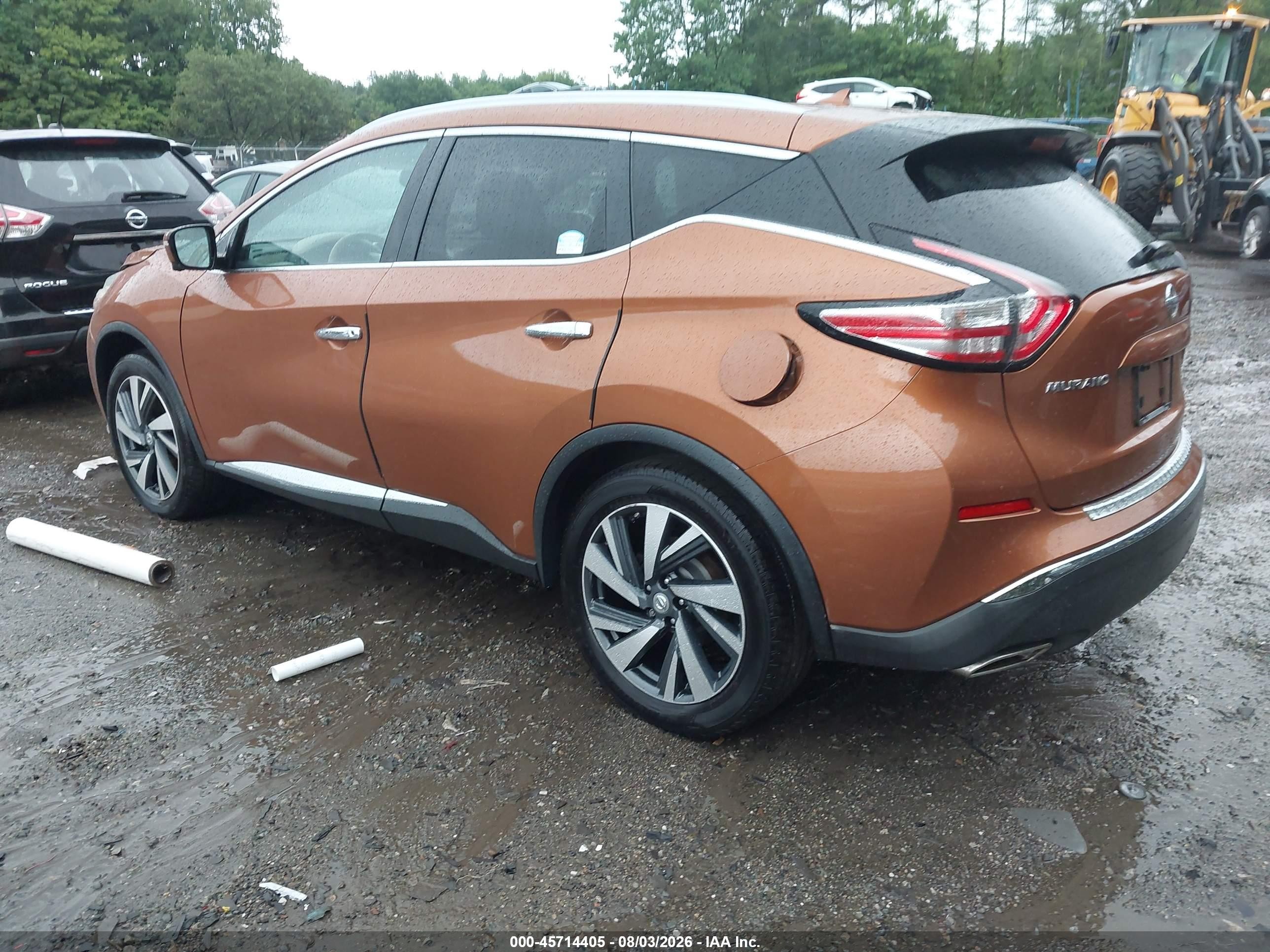 2015 Nissan Murano Platinum Orange vin: 5N1AZ2MH5FN222028