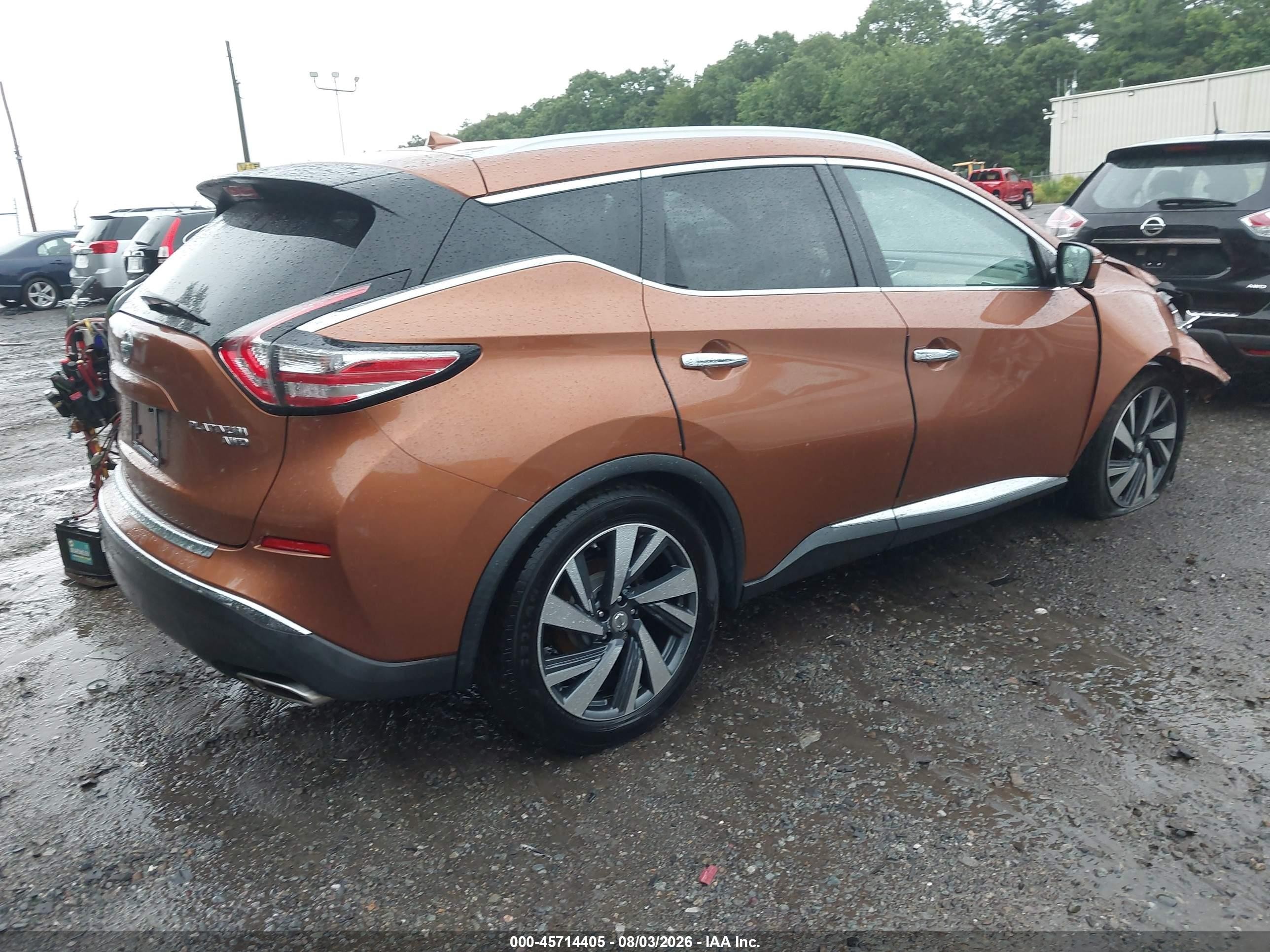 2015 Nissan Murano Platinum Orange vin: 5N1AZ2MH5FN222028