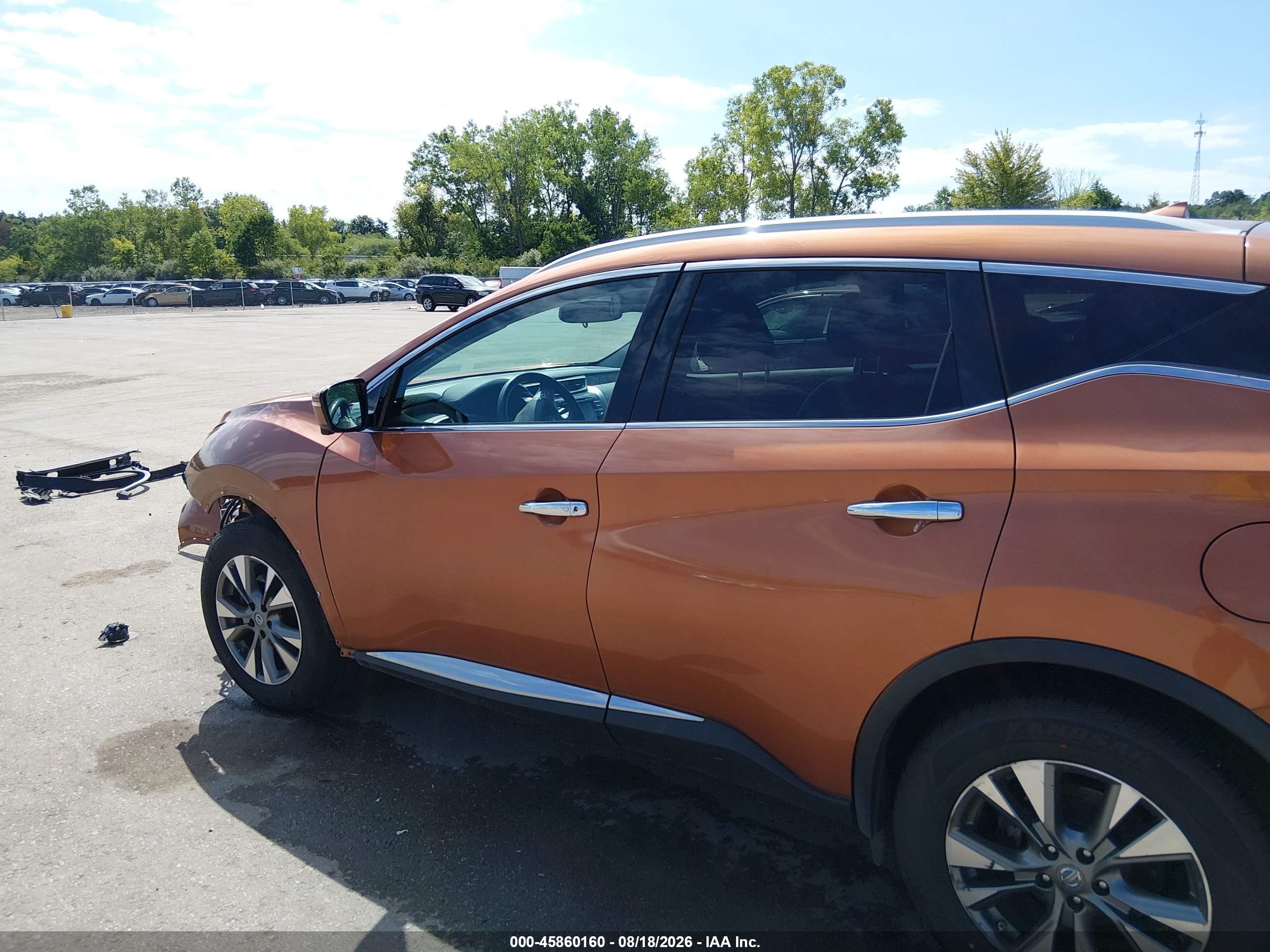 2015 Nissan Murano Sl Orange vin: 5N1AZ2MH5FN227178