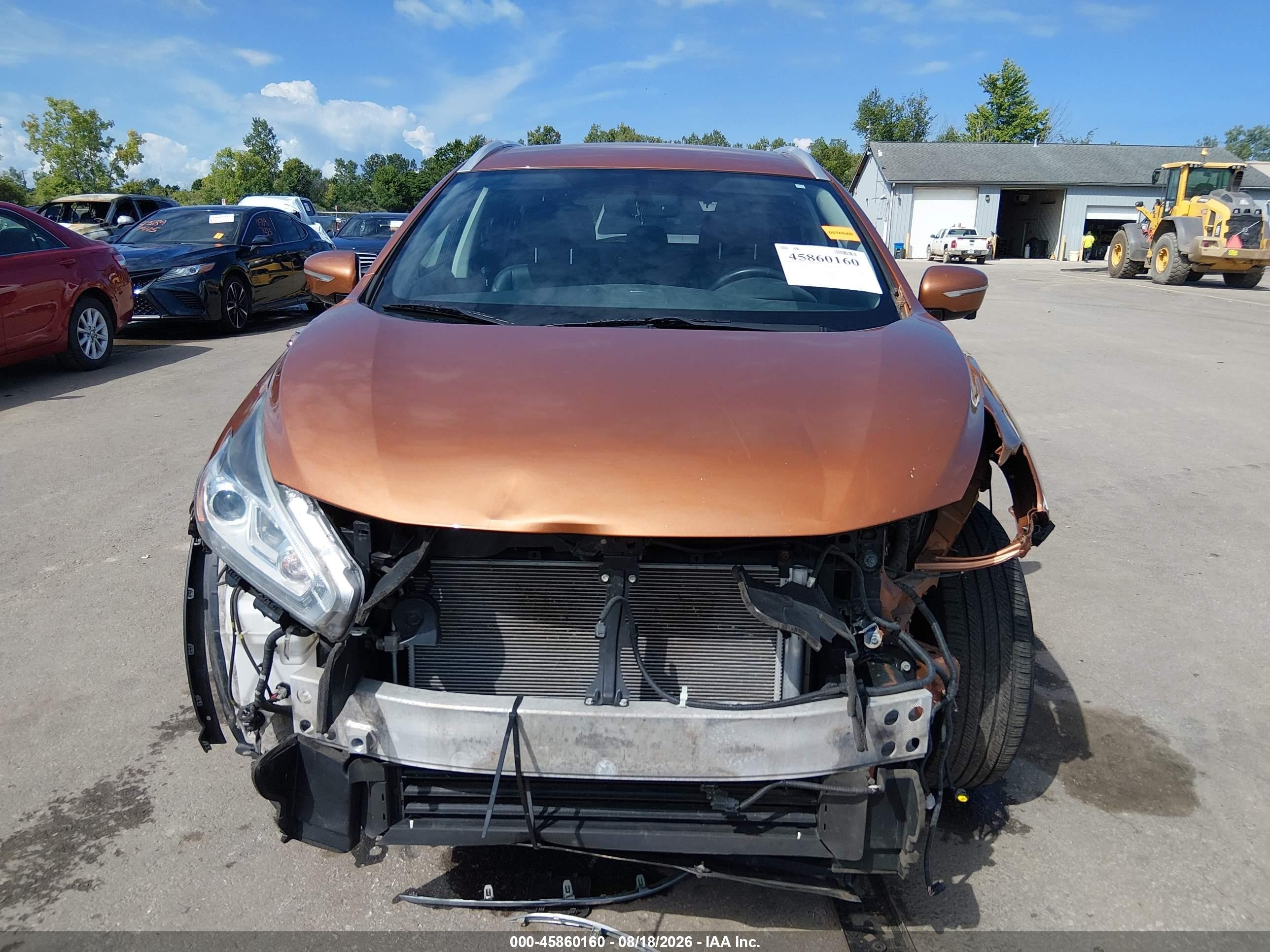 2015 Nissan Murano Sl Orange vin: 5N1AZ2MH5FN227178