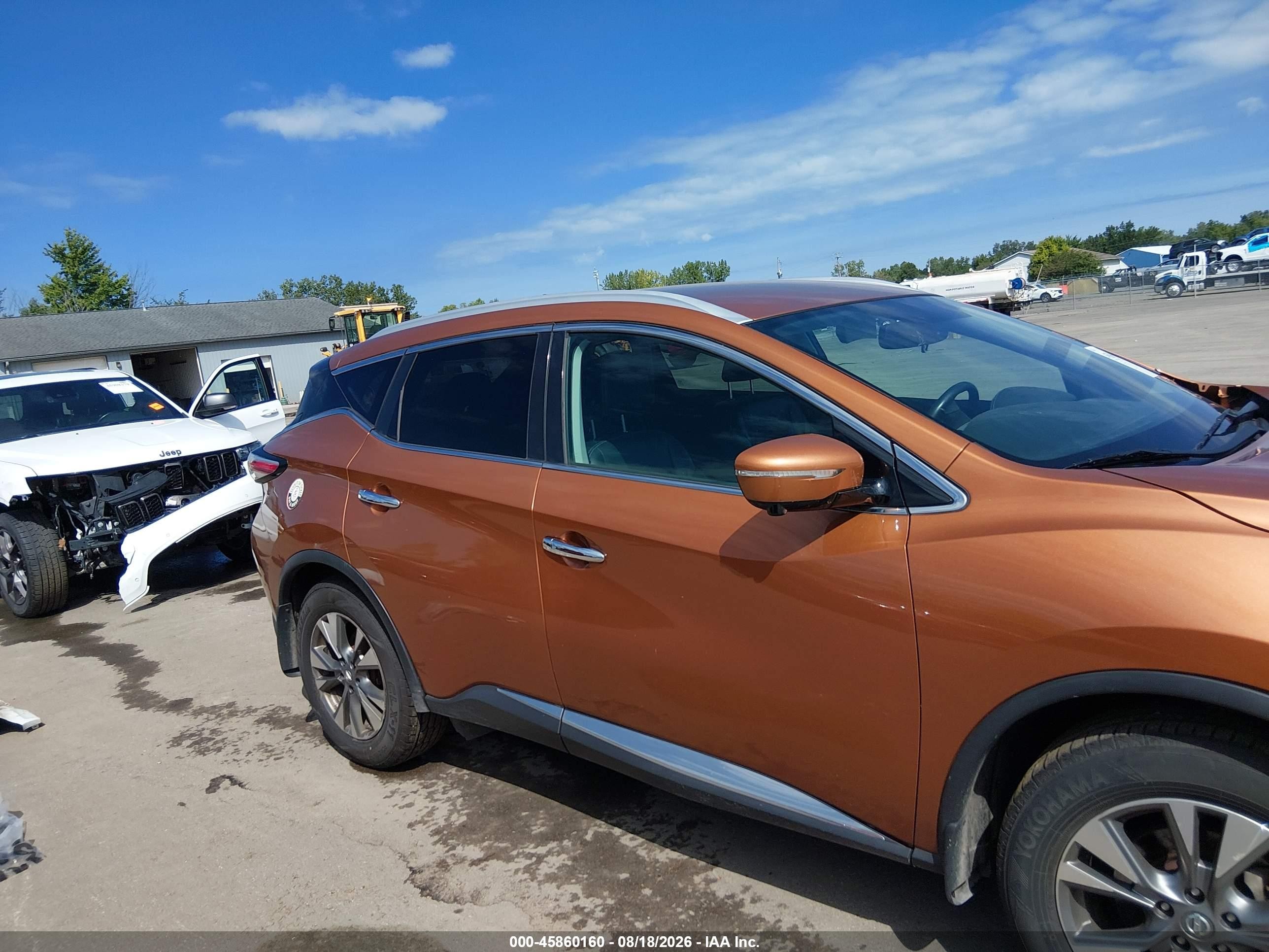 2015 Nissan Murano Sl Orange vin: 5N1AZ2MH5FN227178