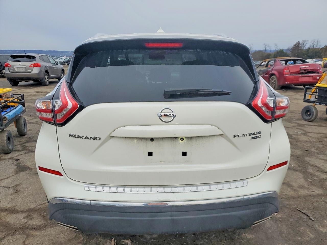 2015 Nissan Murano S White vin: 5N1AZ2MH5FN236267