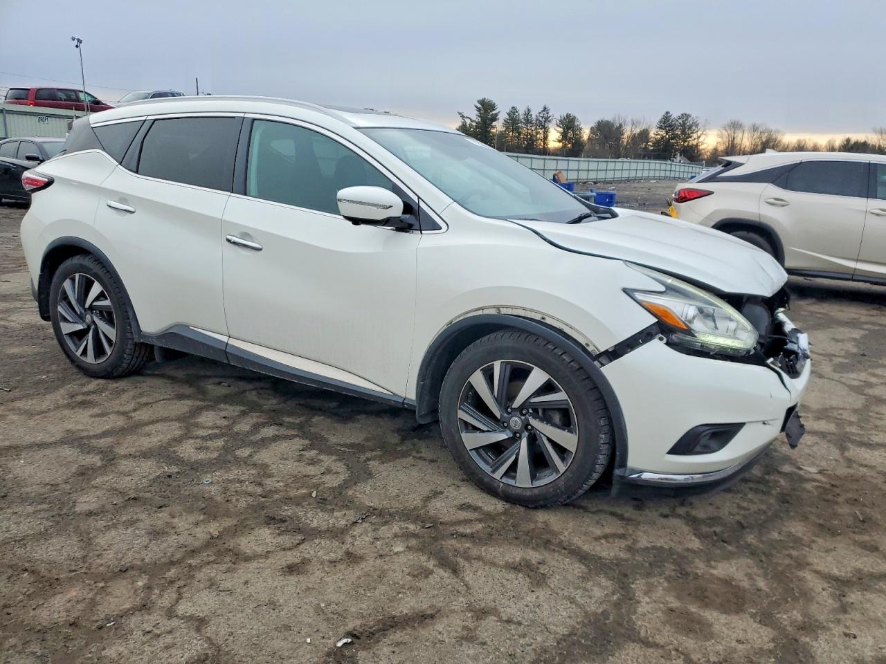 2015 Nissan Murano S White vin: 5N1AZ2MH5FN236267