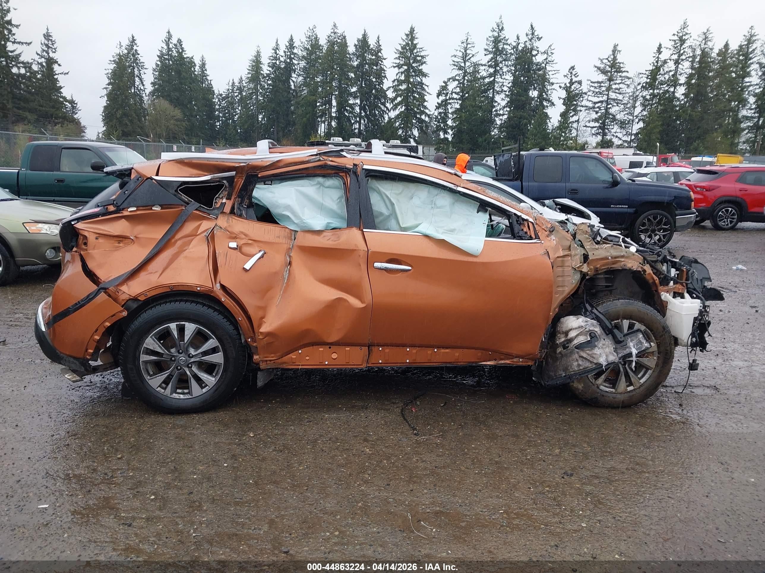 2015 Nissan Murano Platinum/s/sl/sv Orange vin: 5N1AZ2MH5FN237001